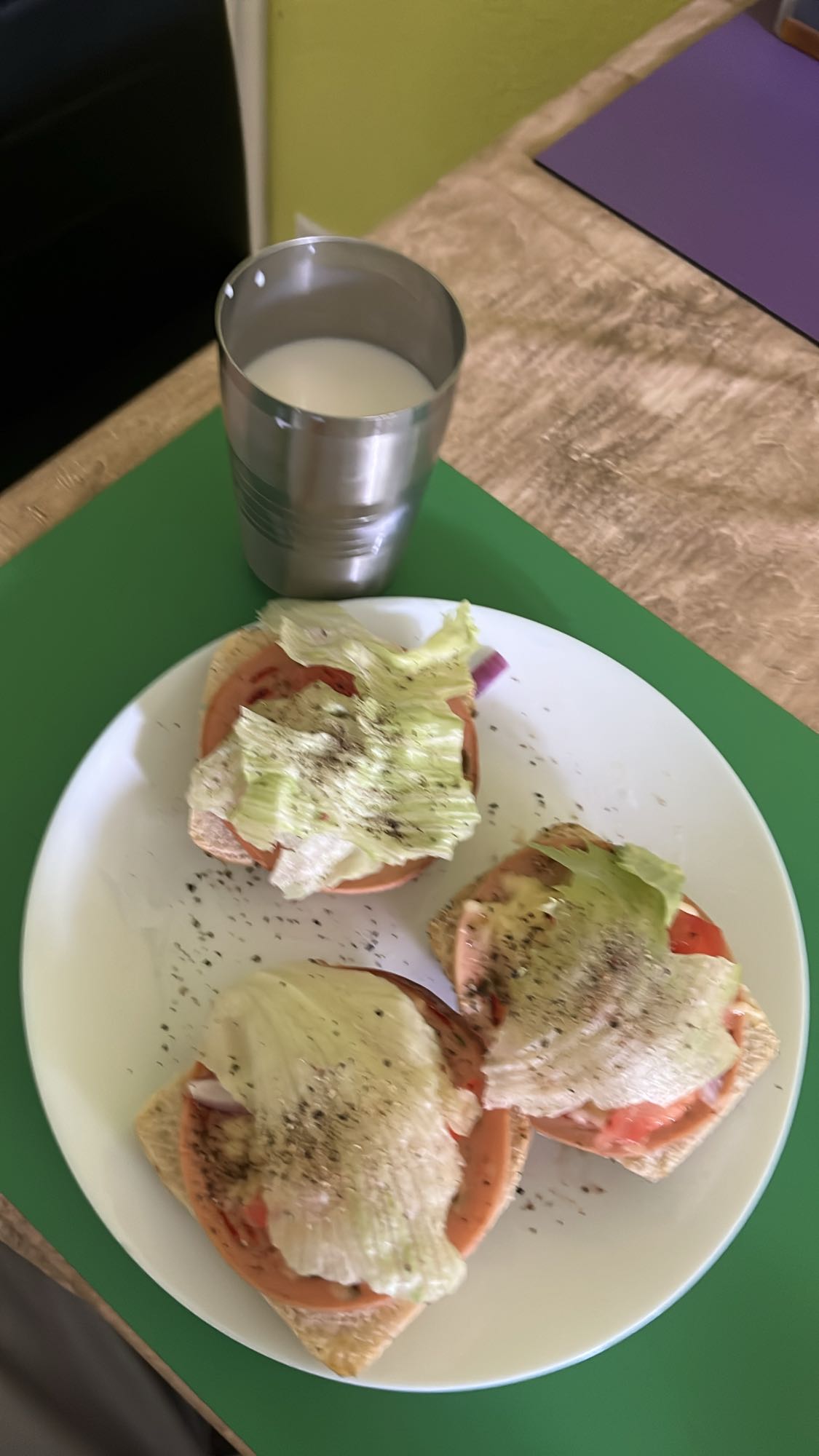Sandwiches met melk