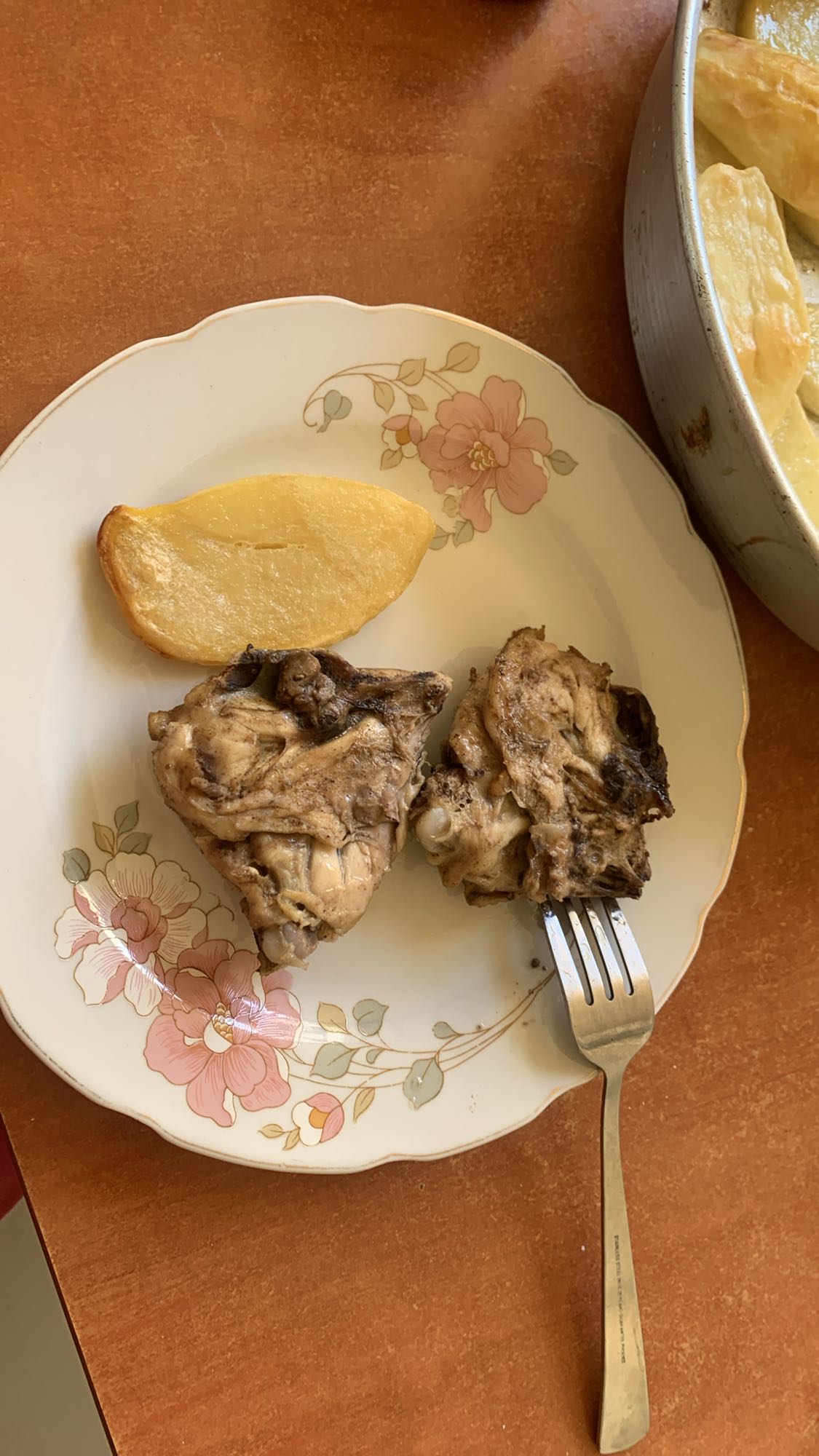 Baked chicken and potato