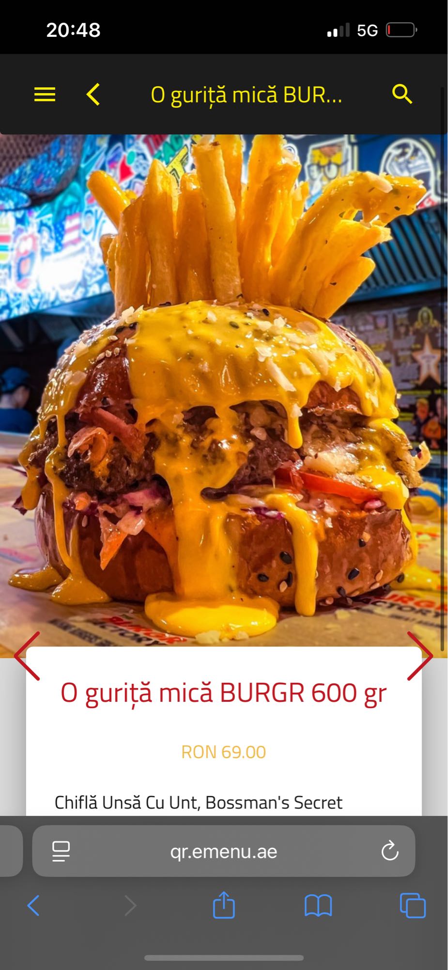 Burger cu cartofi și brânză