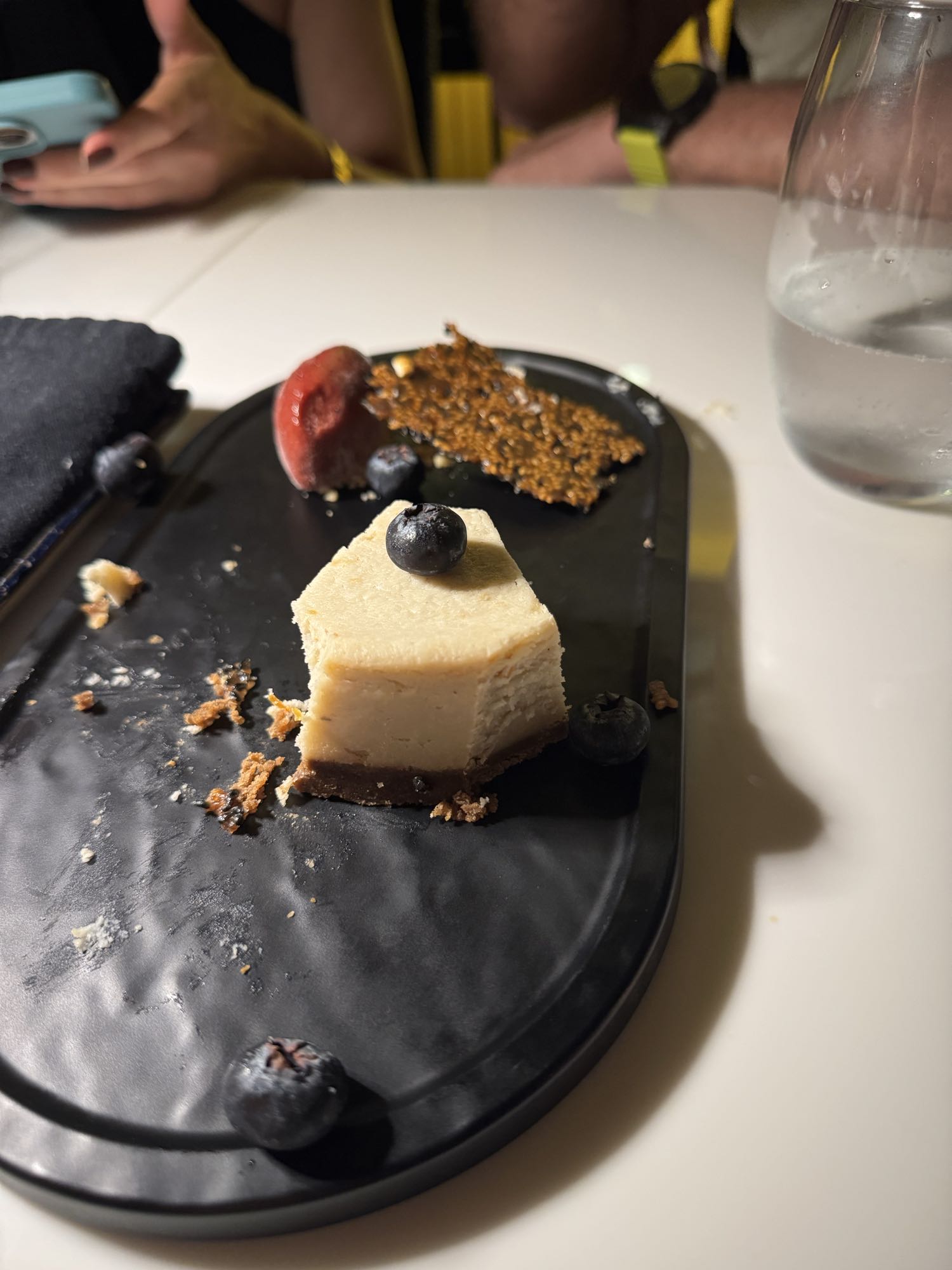 Porción de cheesecake de tofu