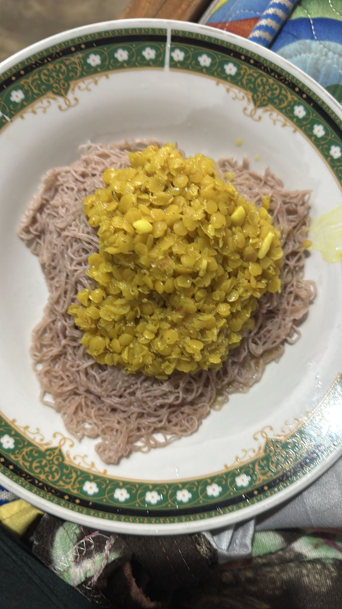 String Hoppers with Lentils