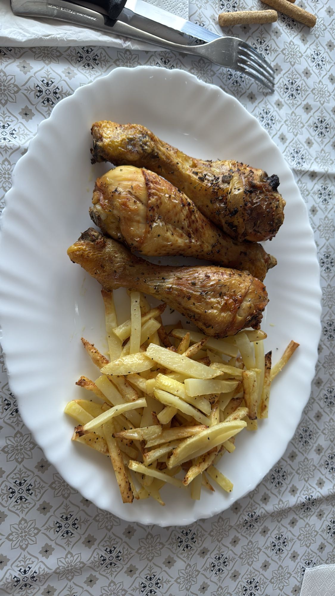 Pollo al horno con papas