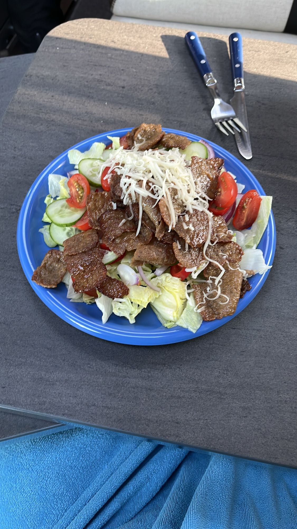 Kebabsallad med ost