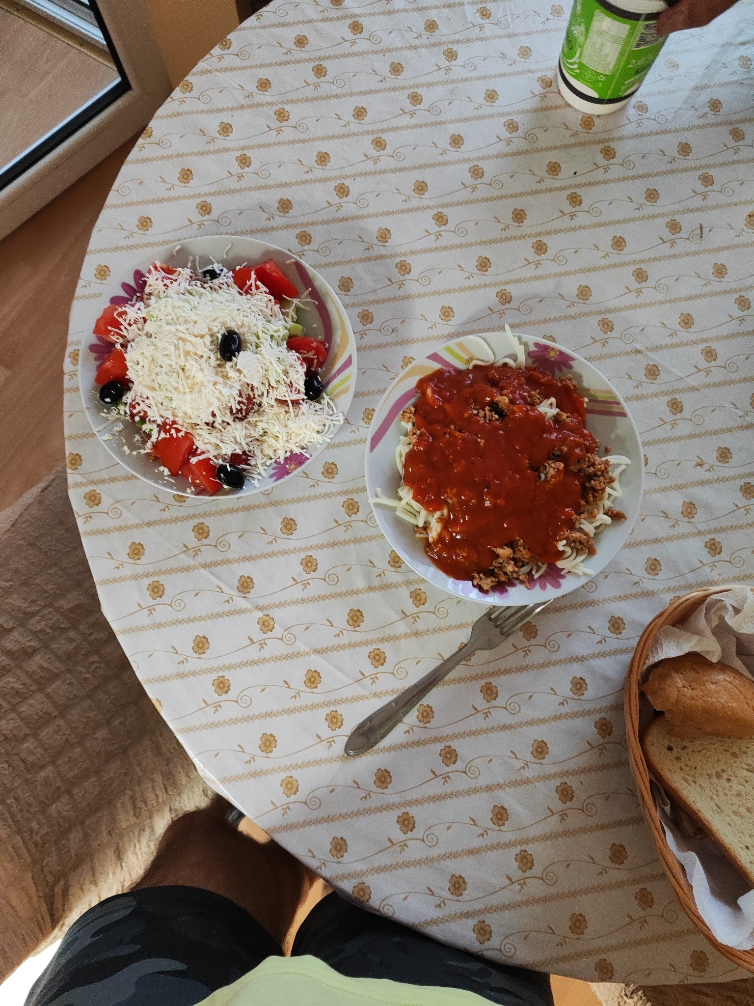 Salad and pasta bowl