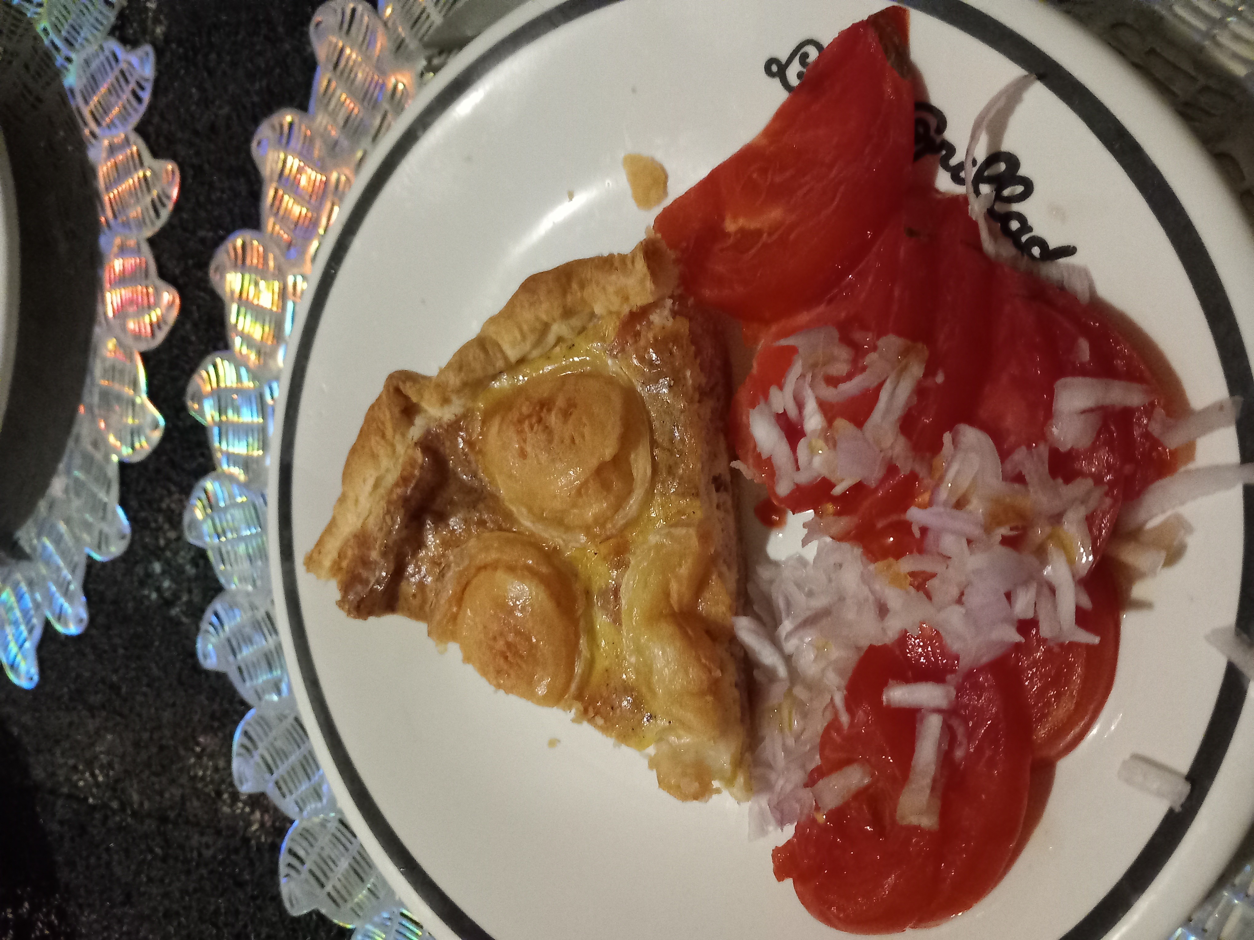 Tarte et salade tomate
