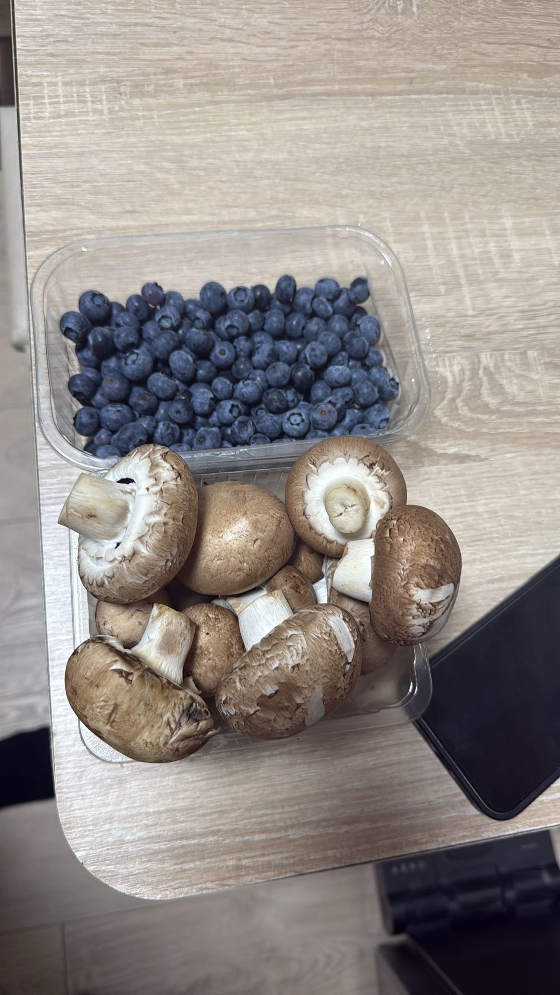 Blueberries and Mushrooms
