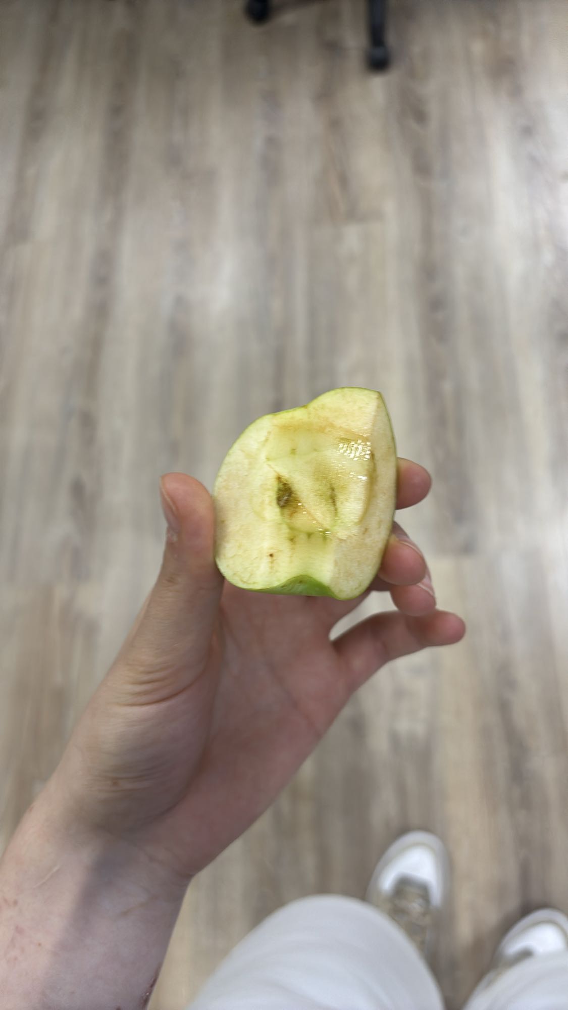 Half Green Apple