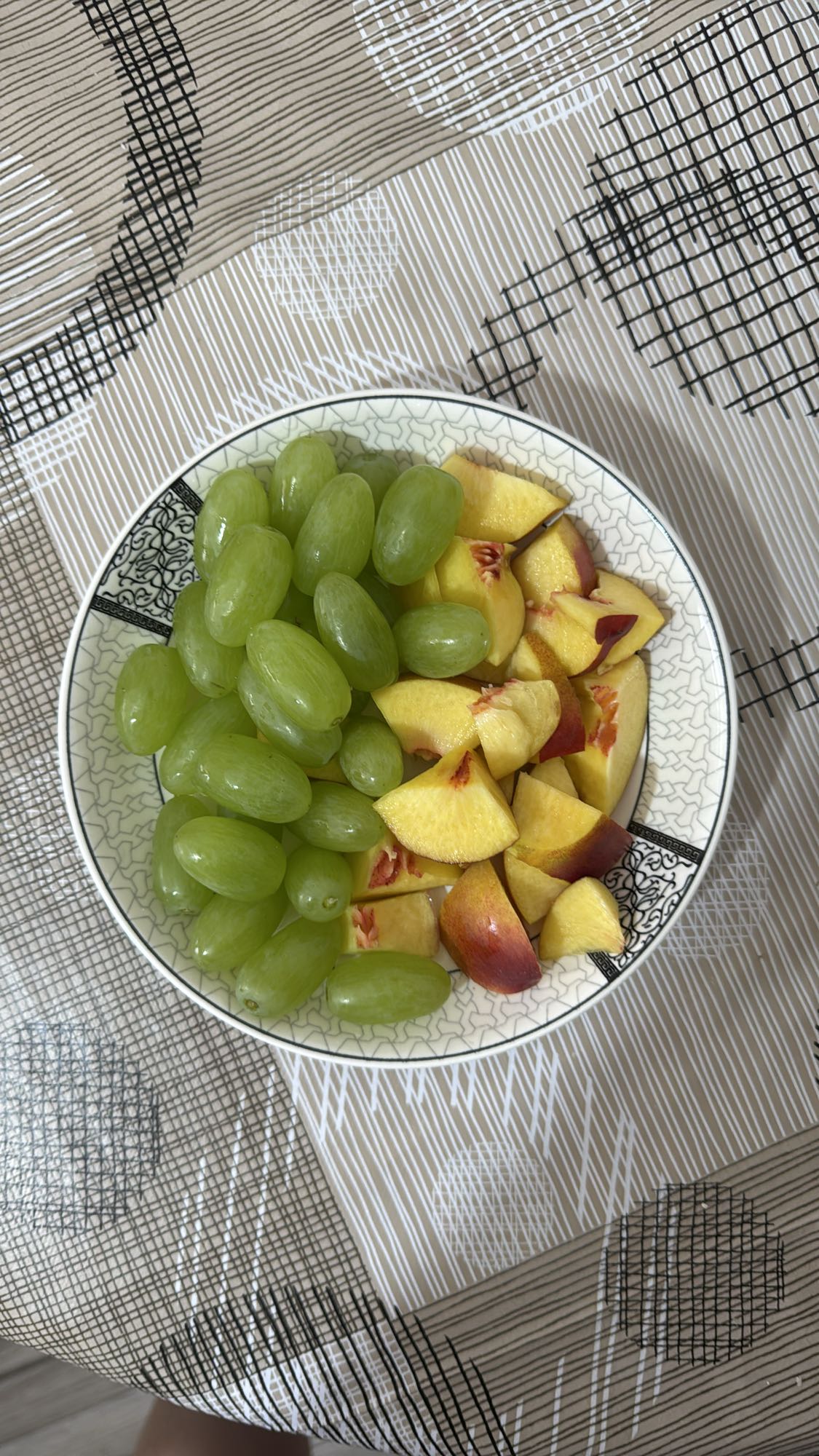 Grapes and Peach Bowl