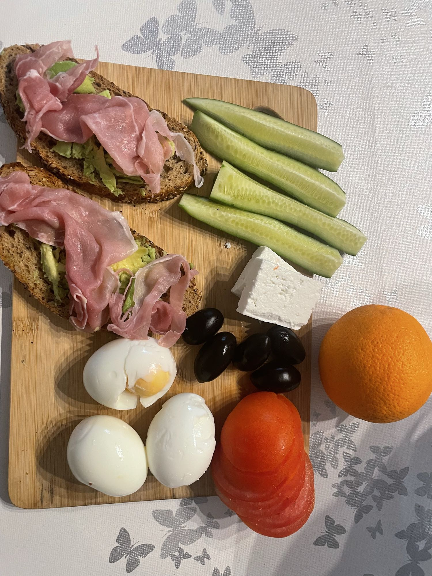 Ontbijtplank met ham & ei