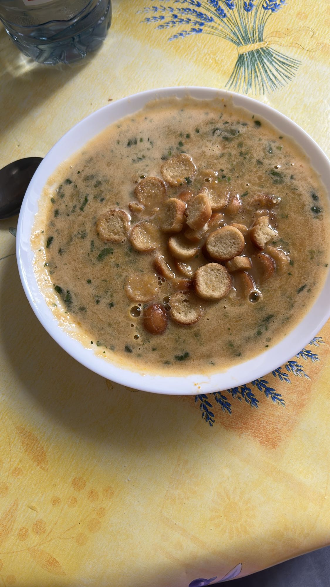 Soupe aux croûtons
