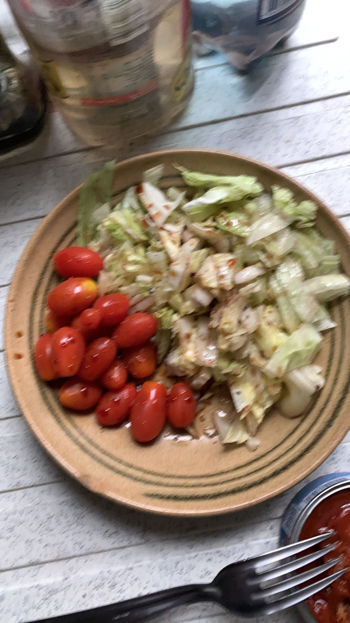 Salade de tomates et laitue