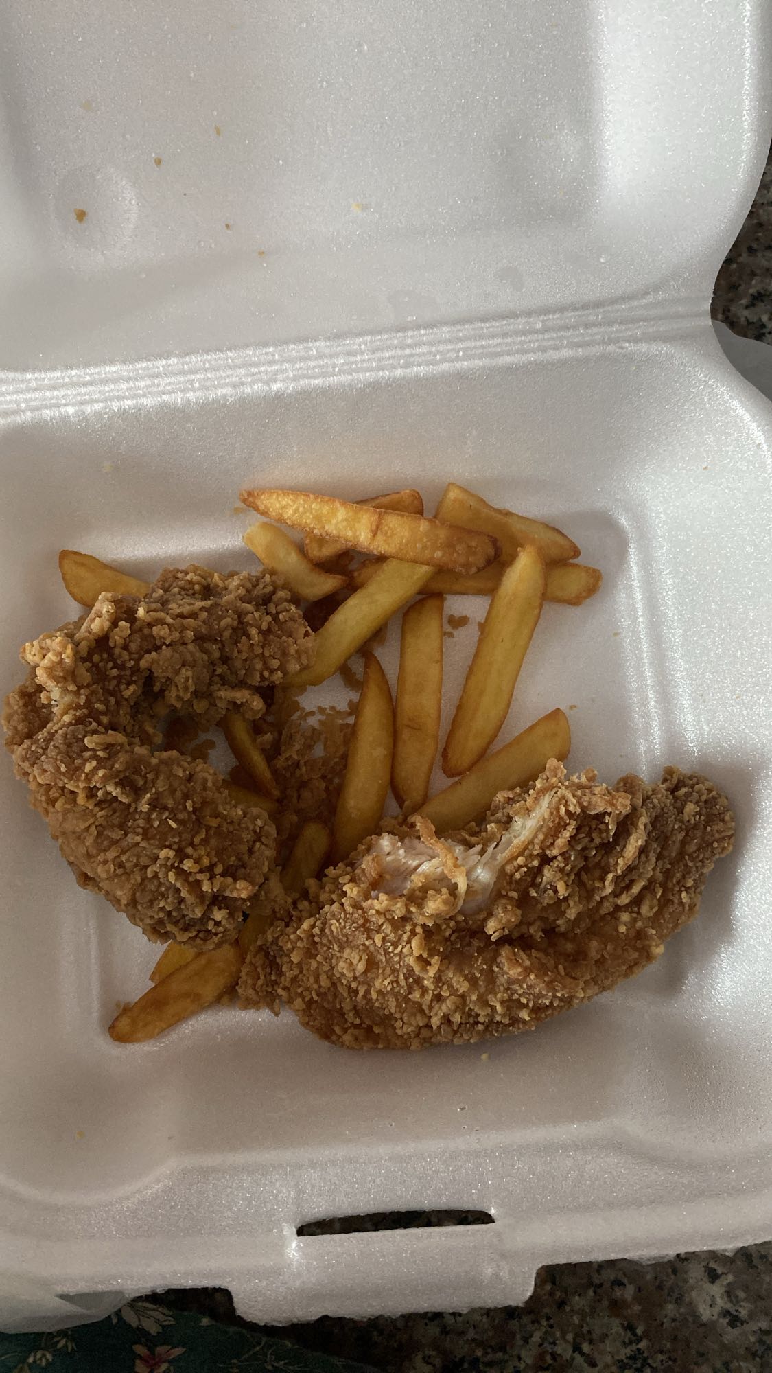 pollo frito con papas