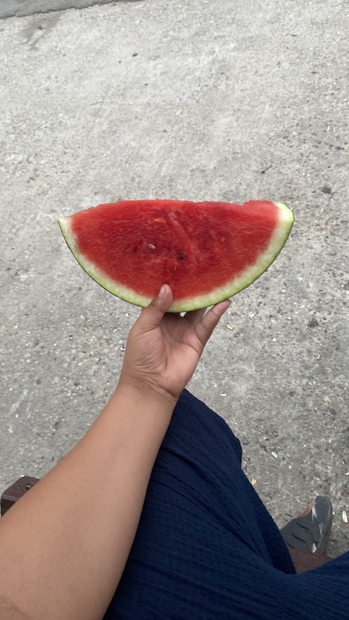 Felie de pepene roșu