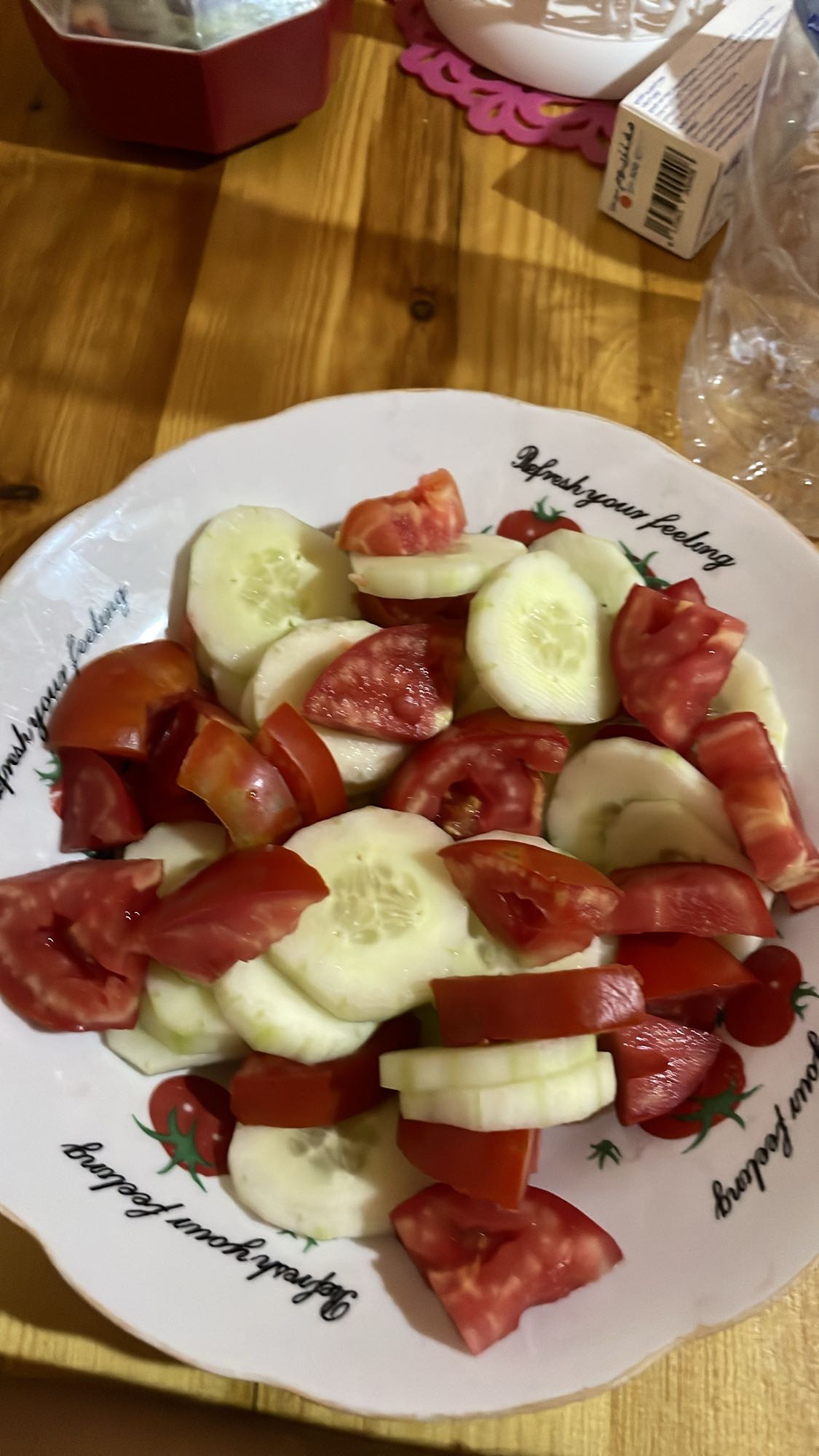 Salade concombre tomate
