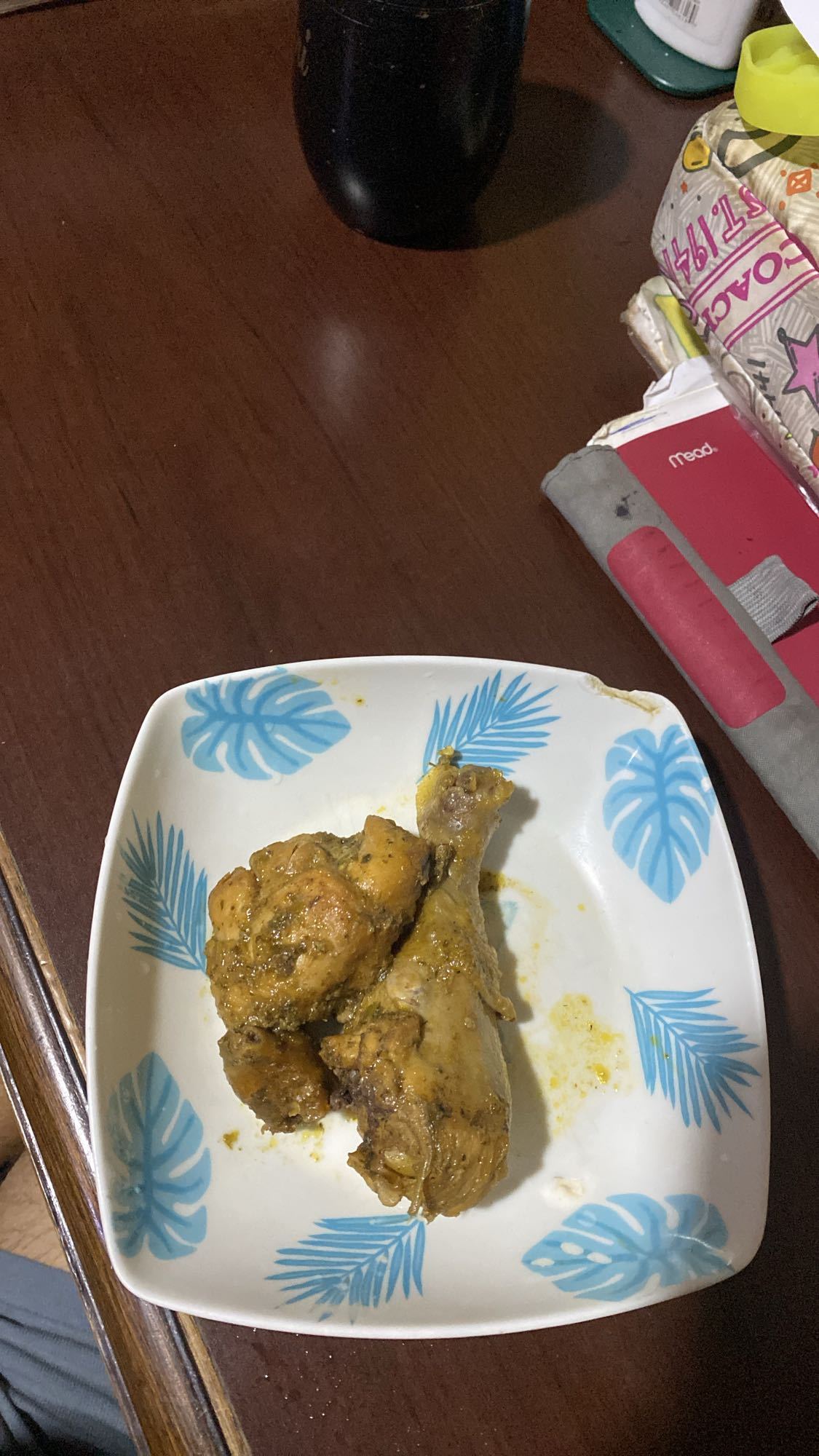 Muslos de pollo guisado