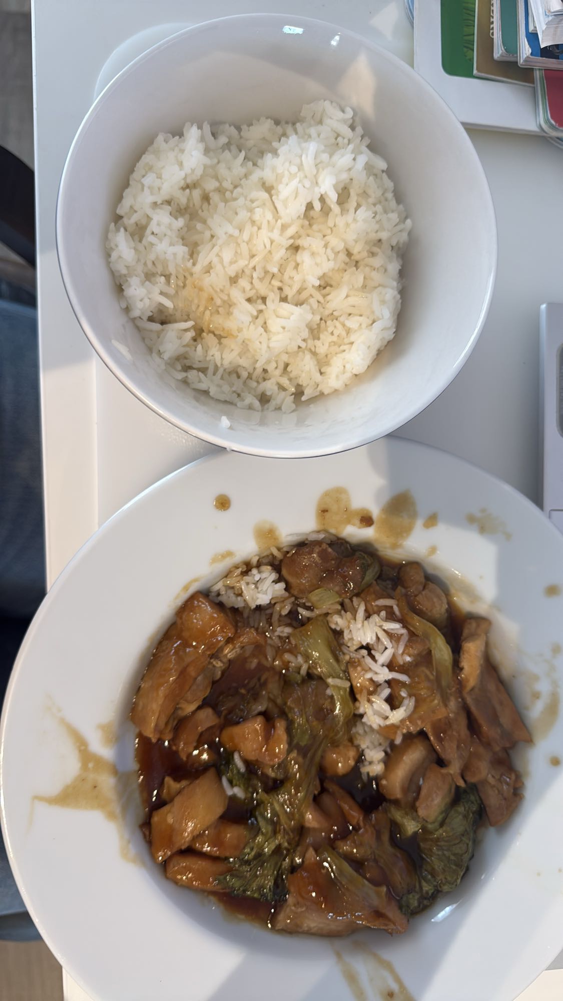 Chicken stir fry with rice