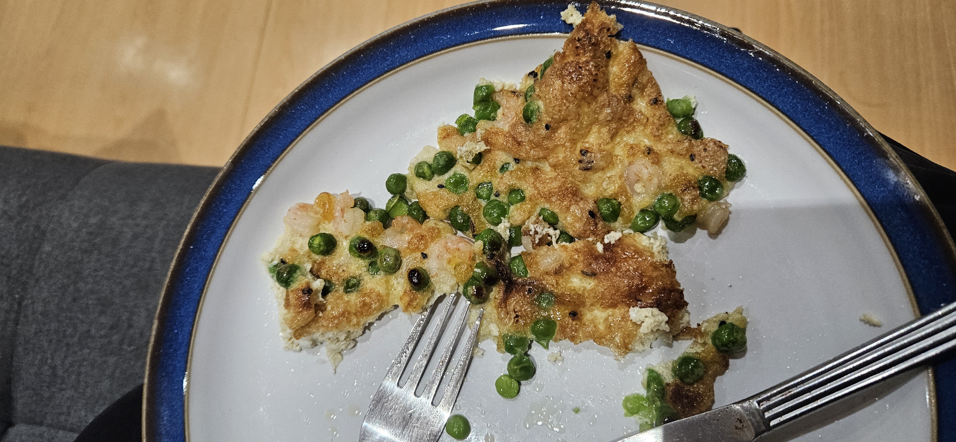 Shrimp Pea Omelette