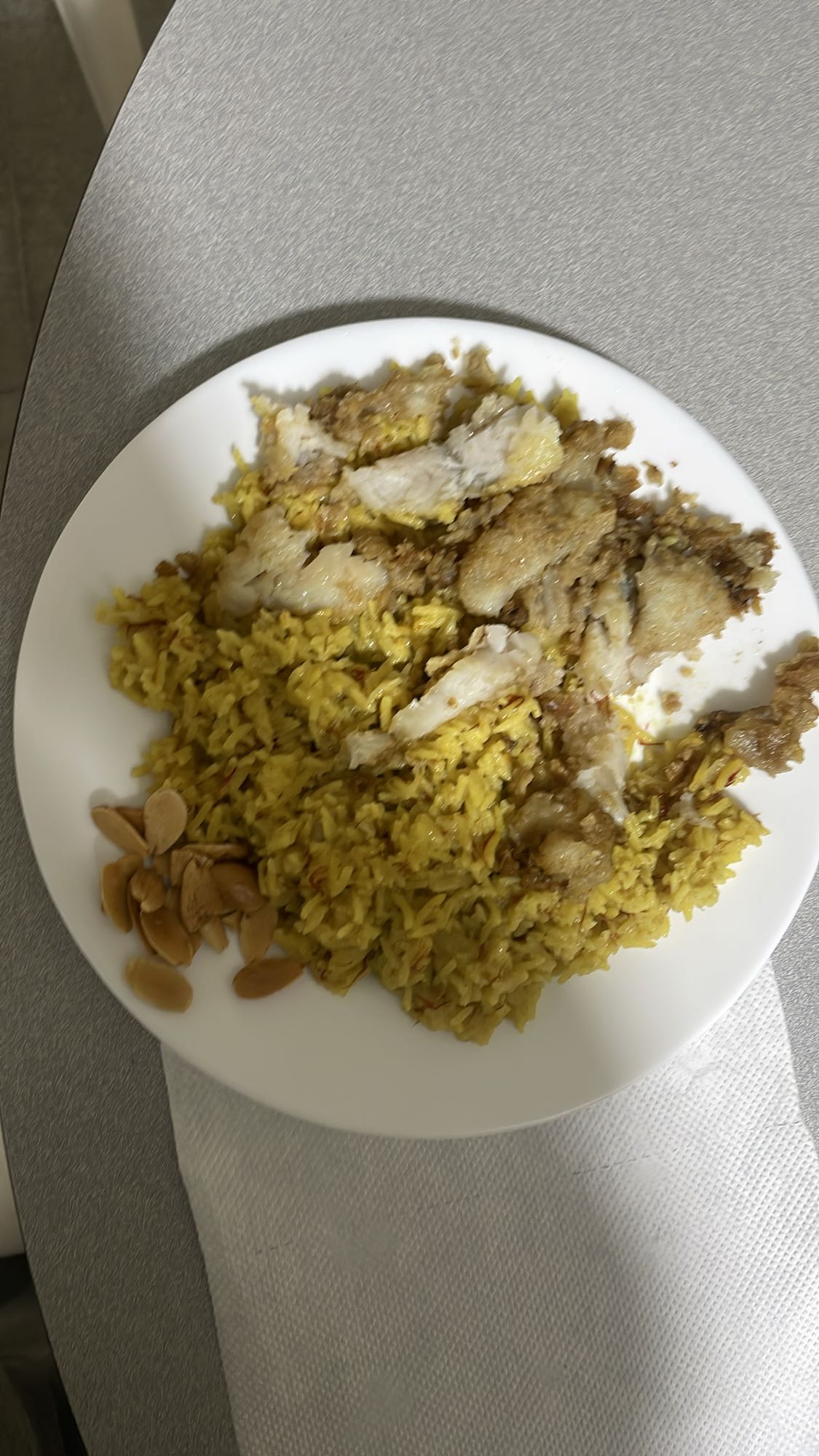 Rice with fried fish