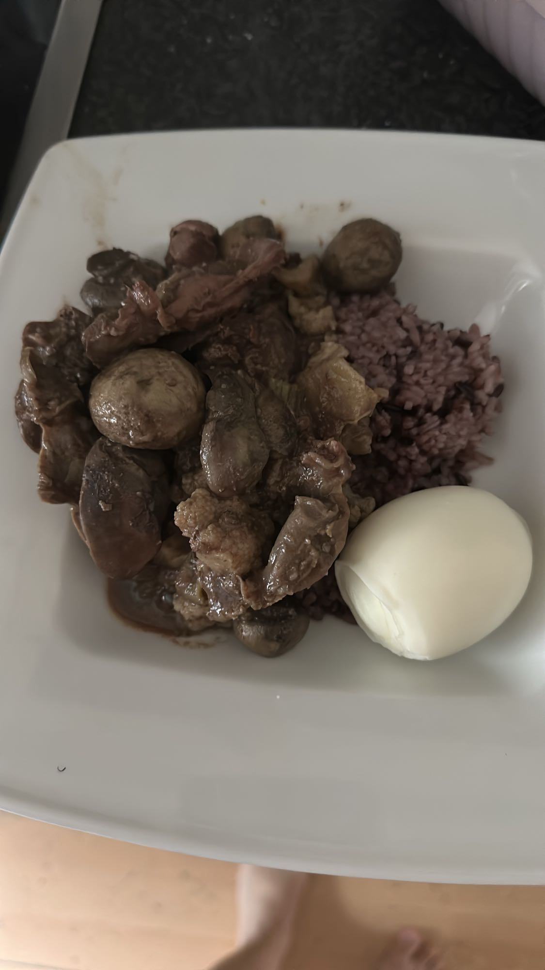 Hati ayam dan nasi ungu