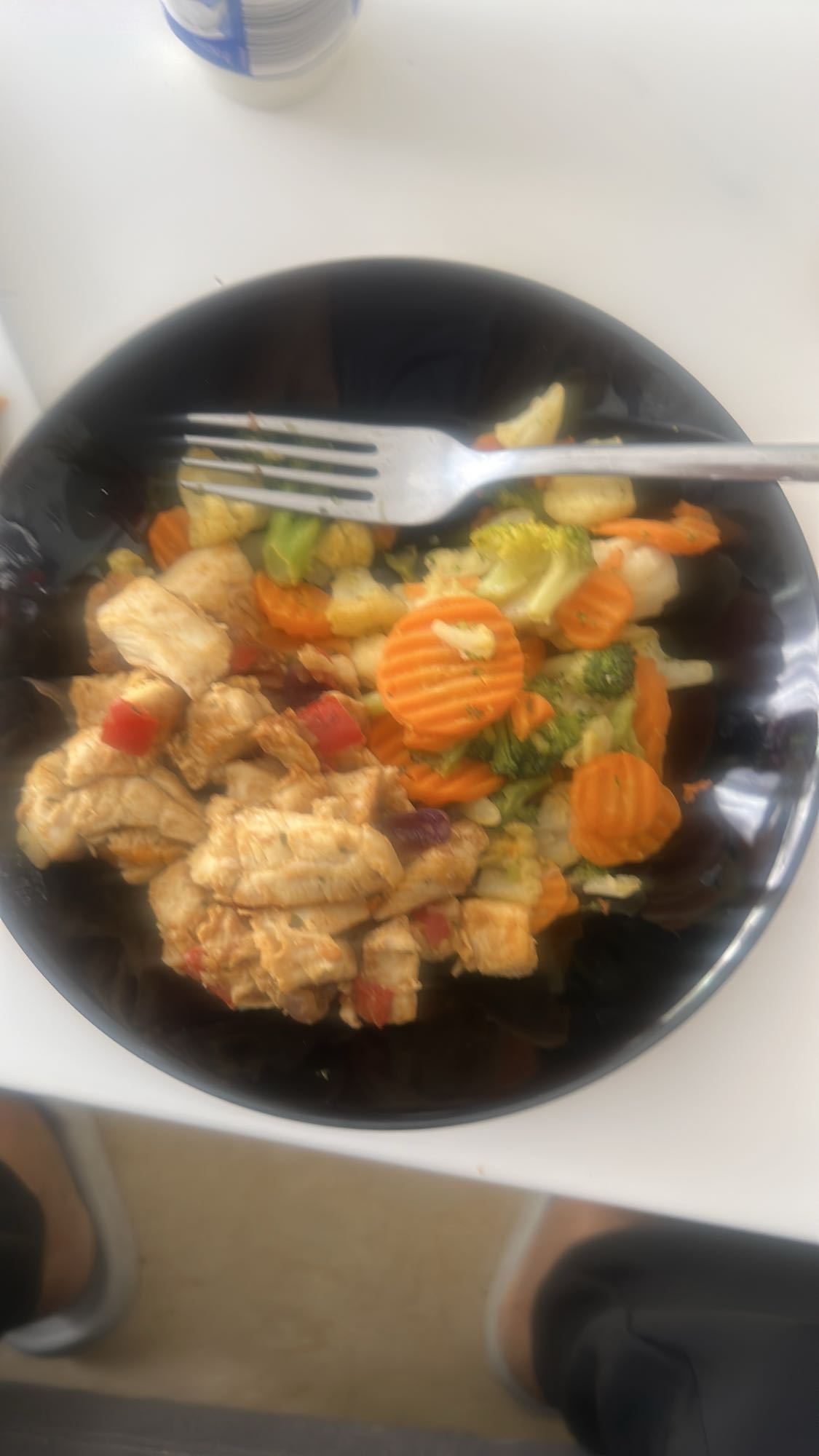 Kip met gemengde groenten