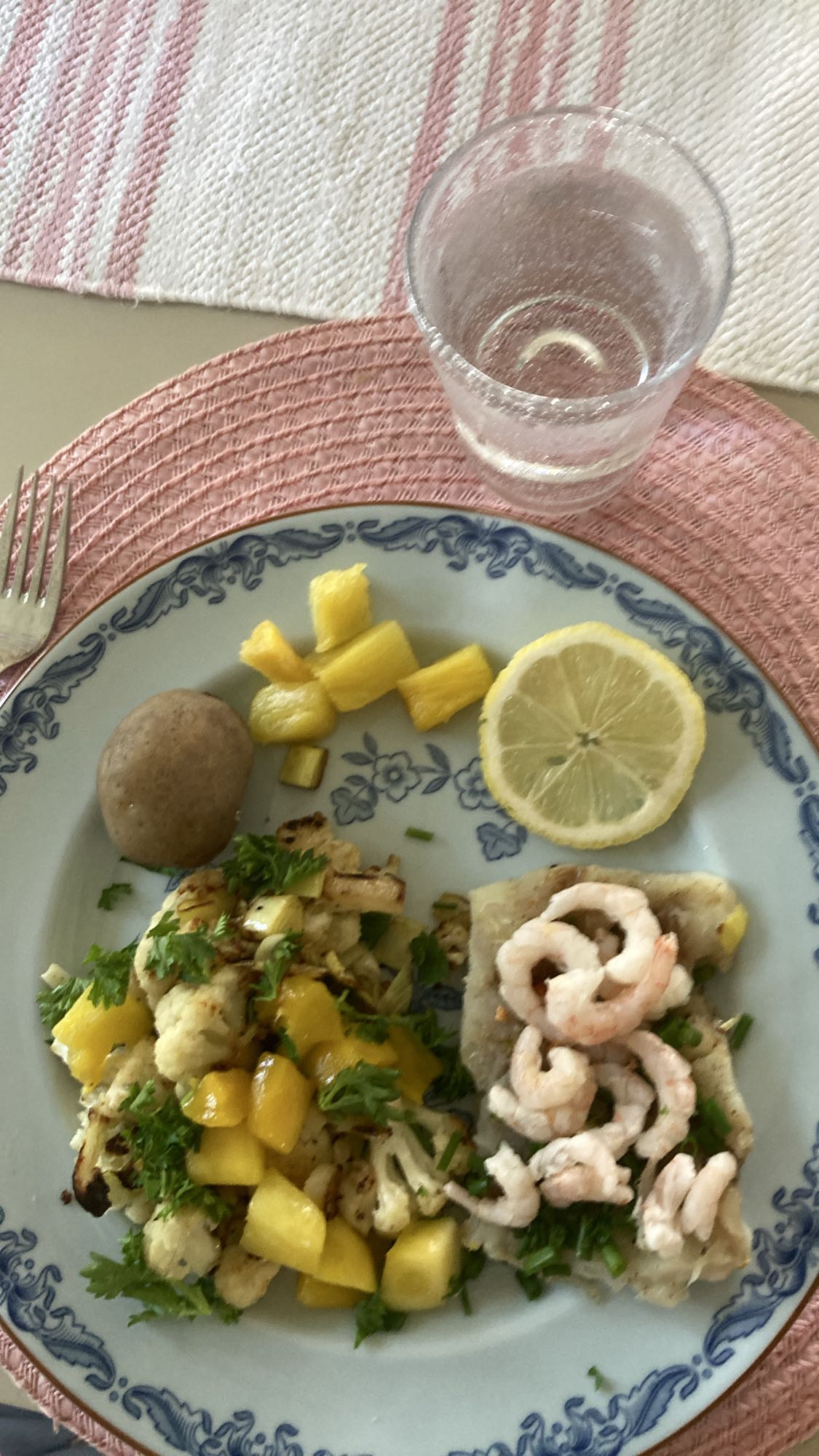 Fisk med räkor & grönsaker