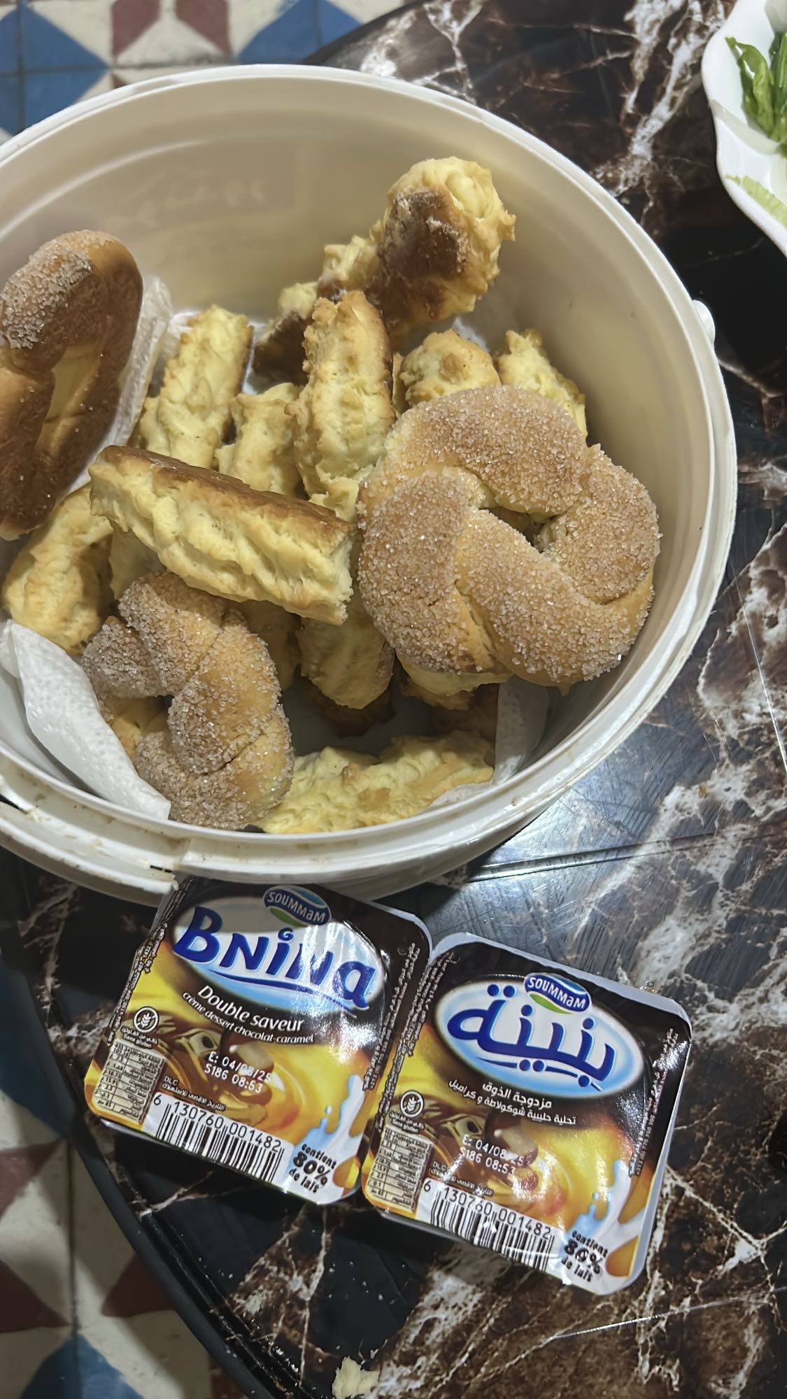 Biscuits maison et crème dessert