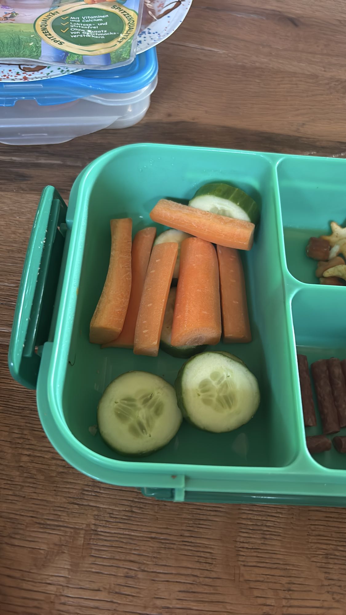 Karotten und Gurken Snack