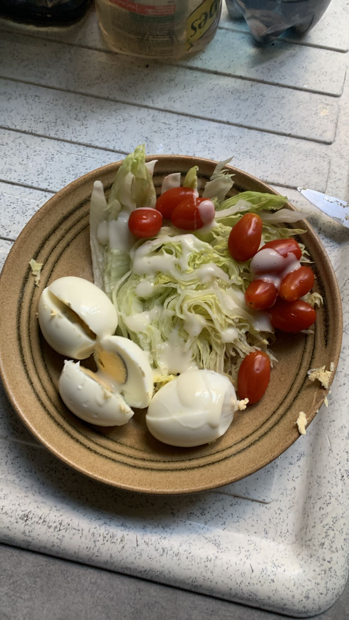 Salade aux œufs durs