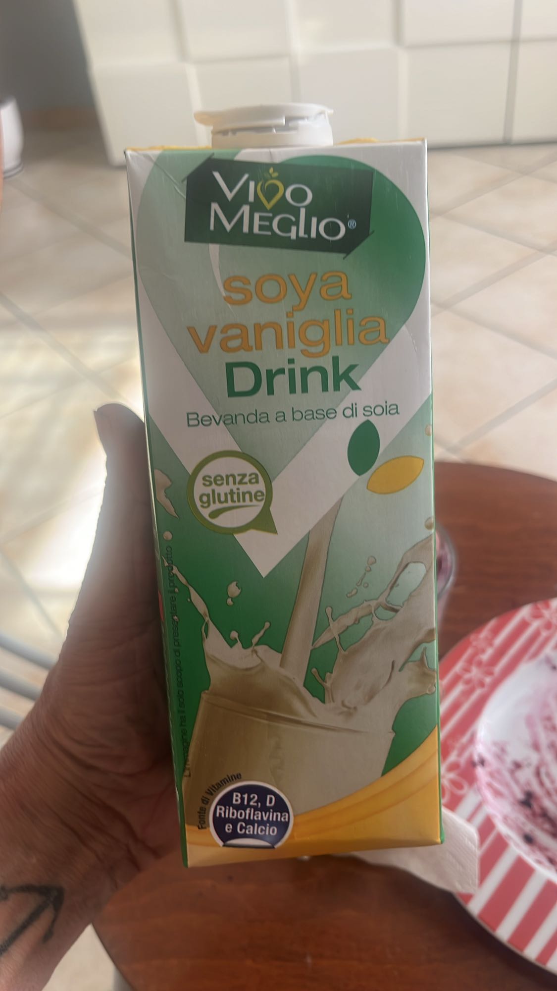 Latte soia vaniglia