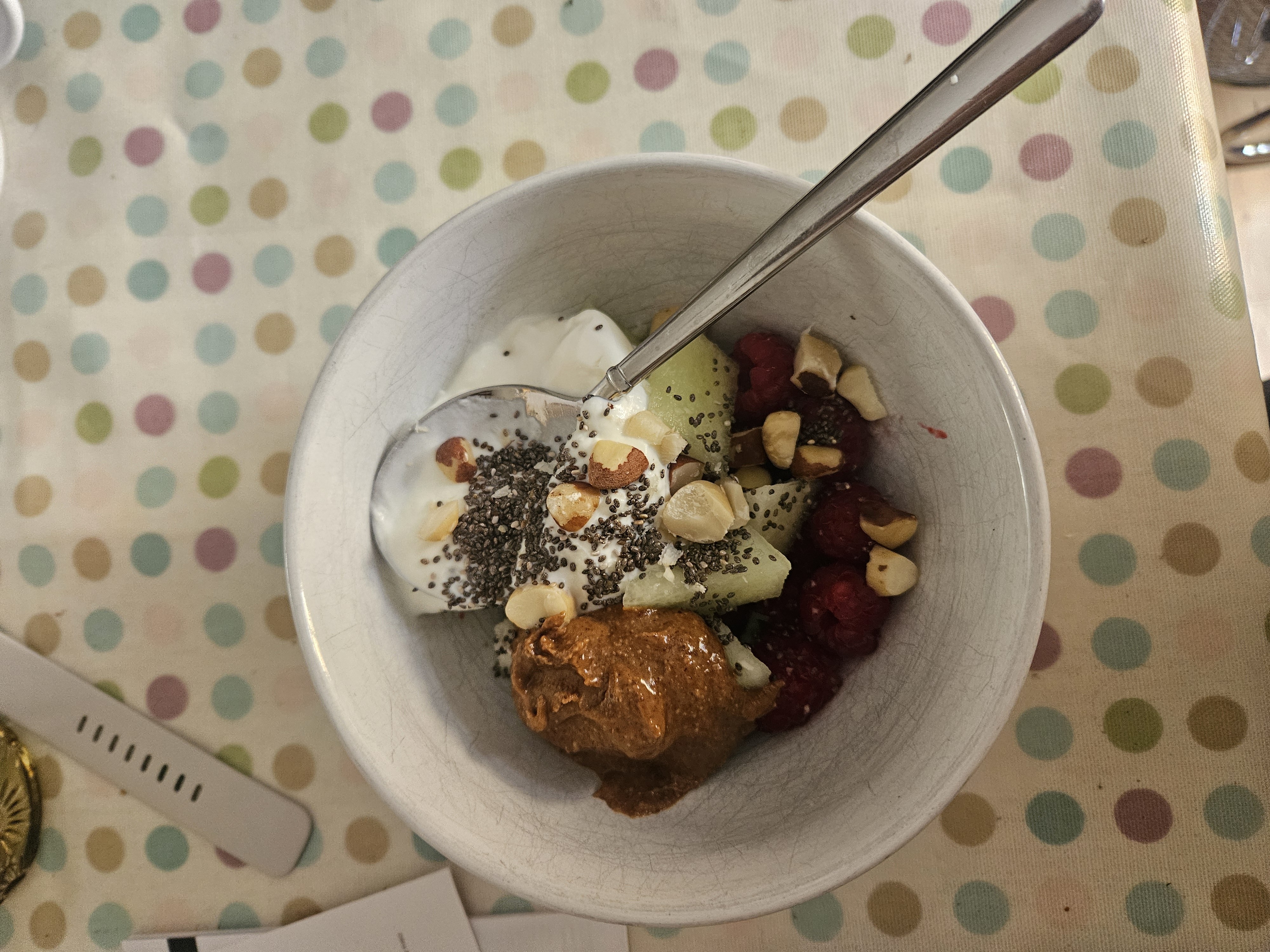 Yogurt fruit nut bowl