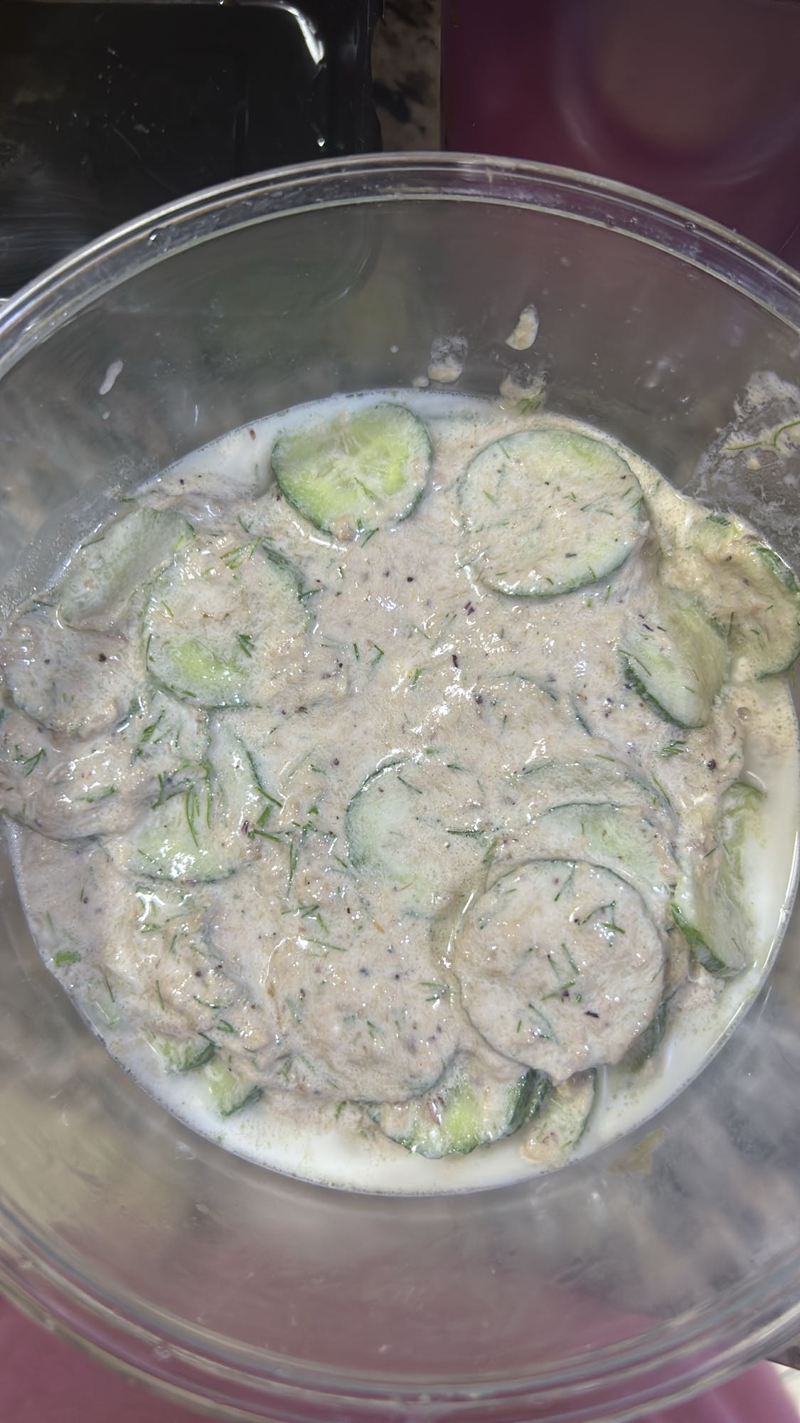 creamy cucumber salad