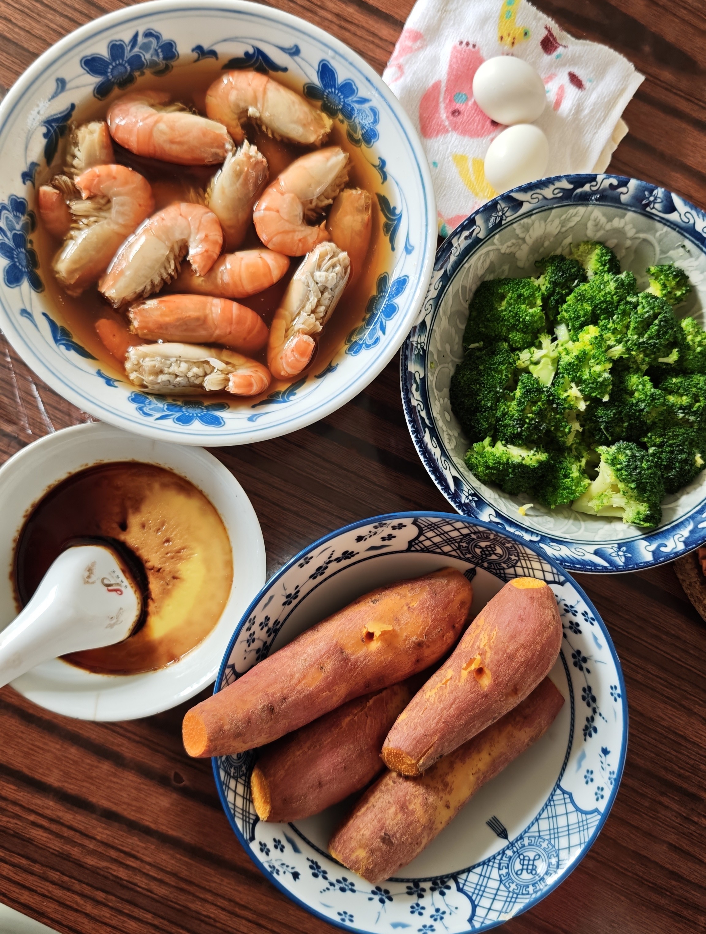 Shrimp, Sweet Potato & Veg