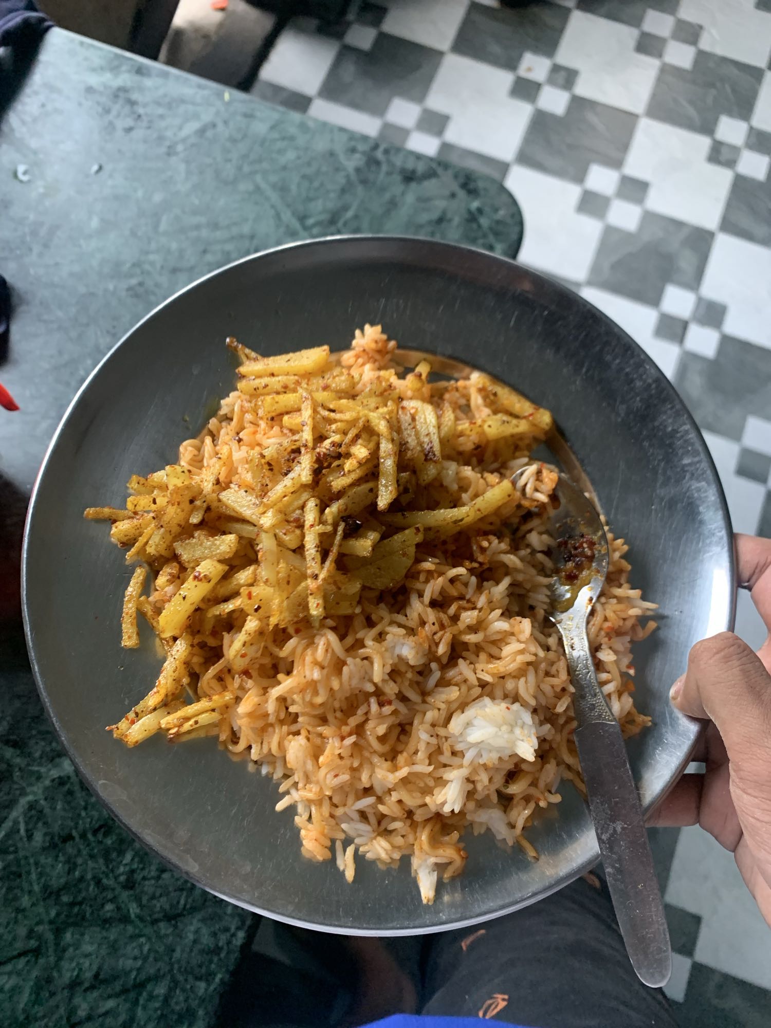 Spiced Rice with Fries