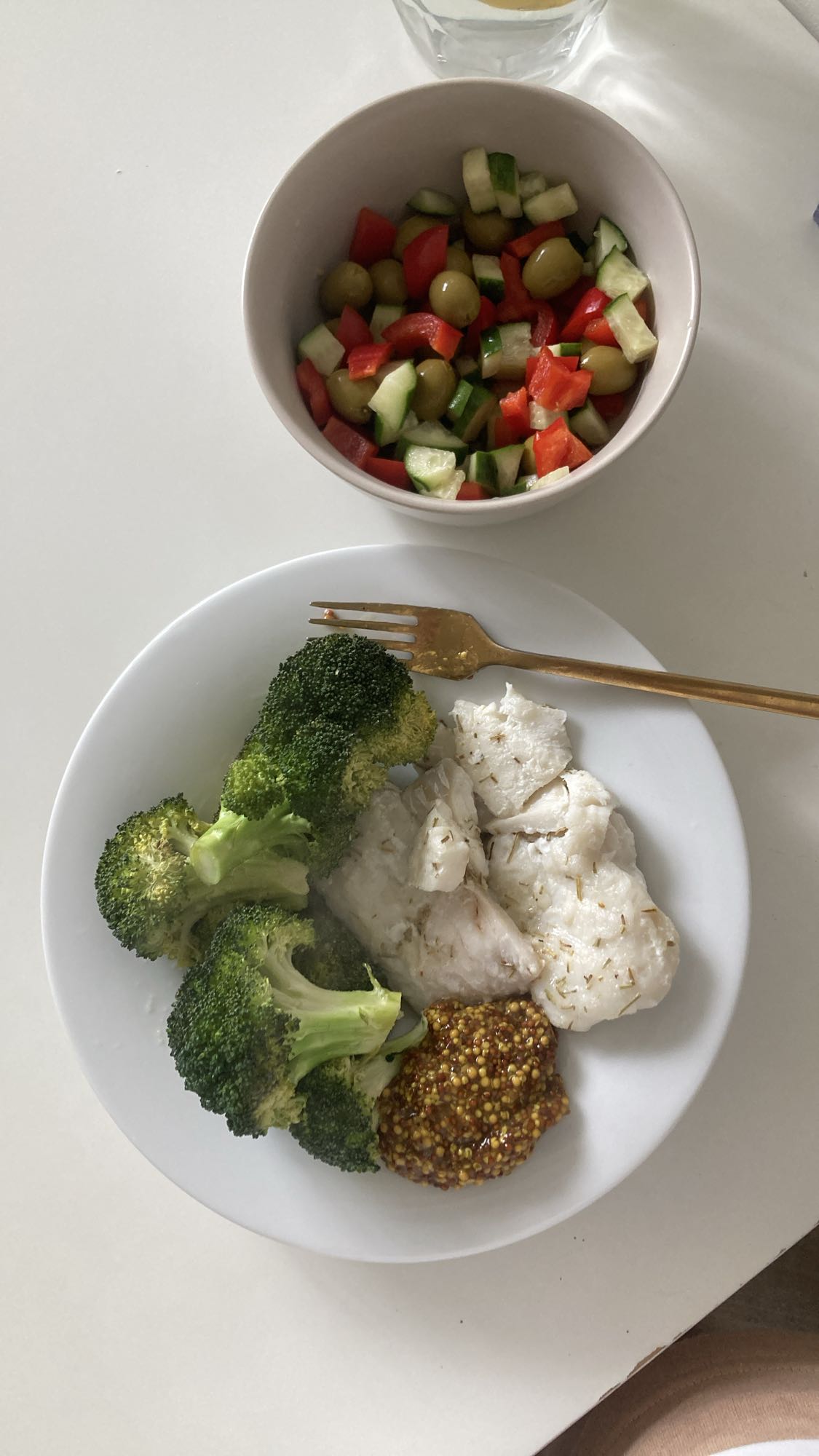 Fish, Broccoli & Veggie Salad