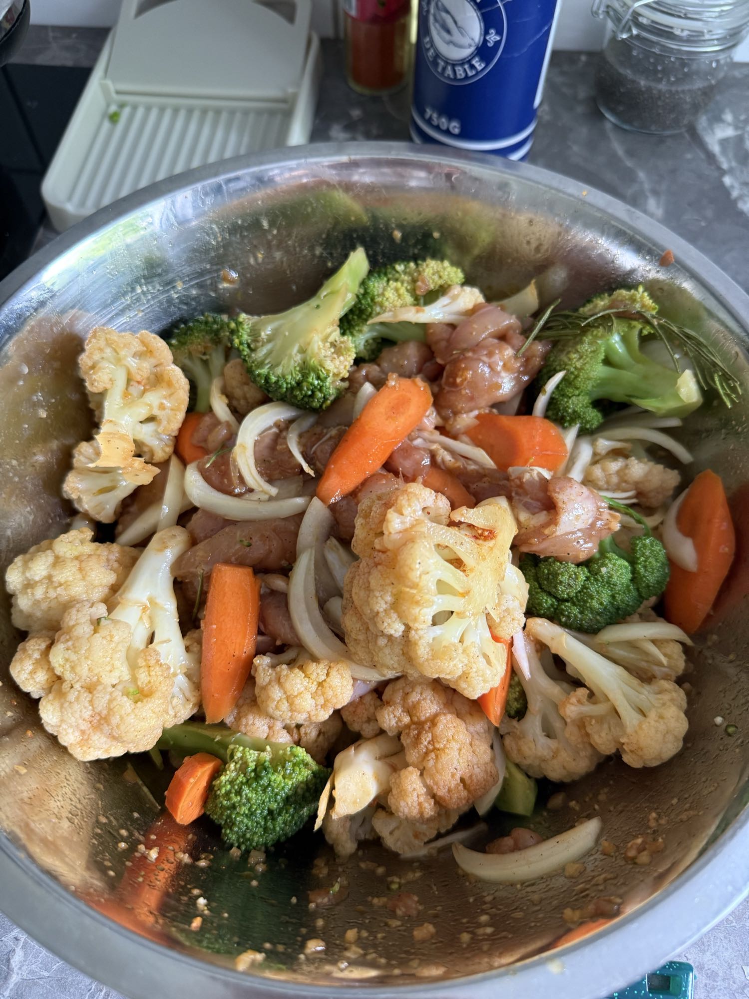 Légumes sautés au poulet