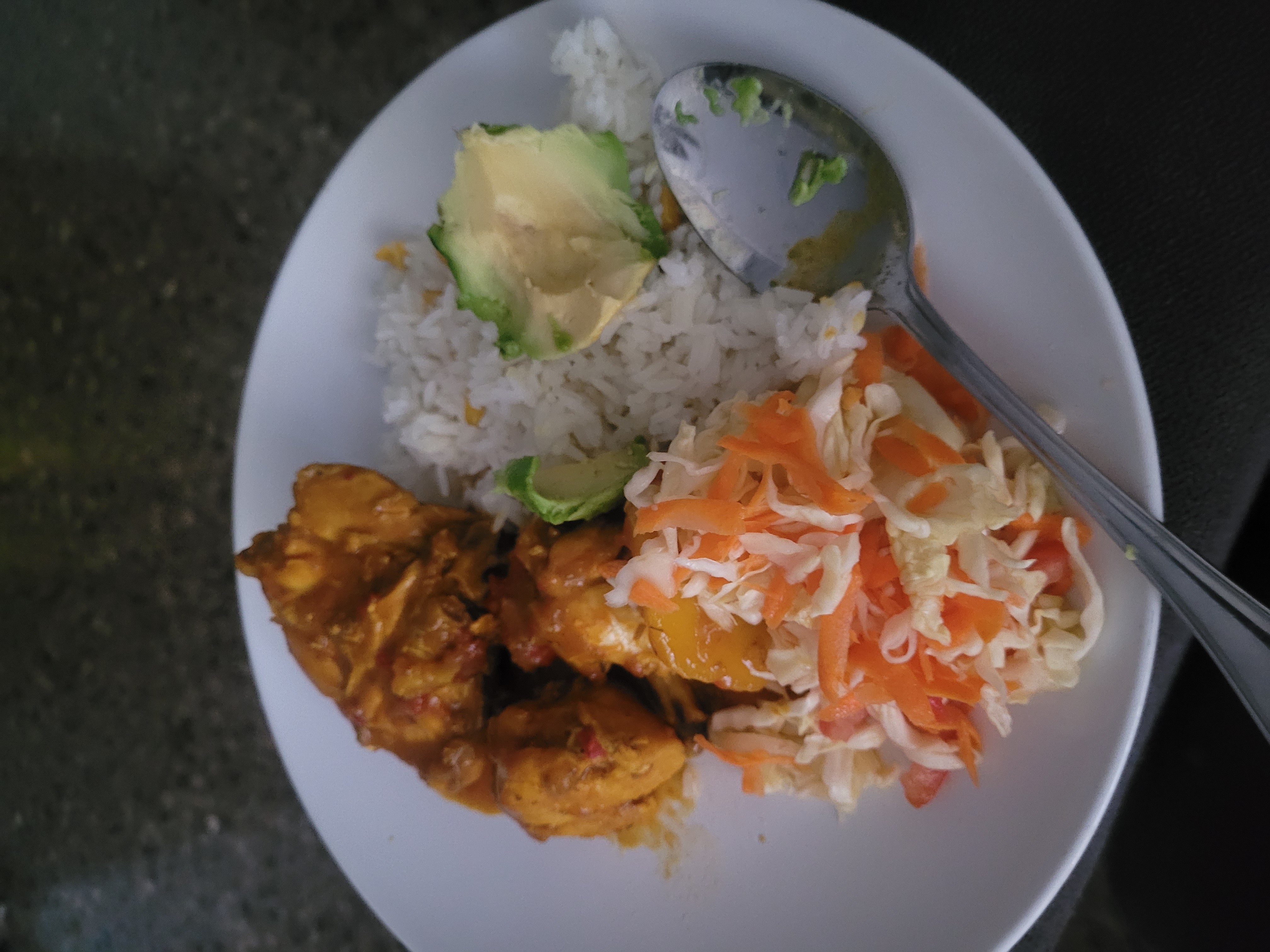 Pollo con arroz y ensalada