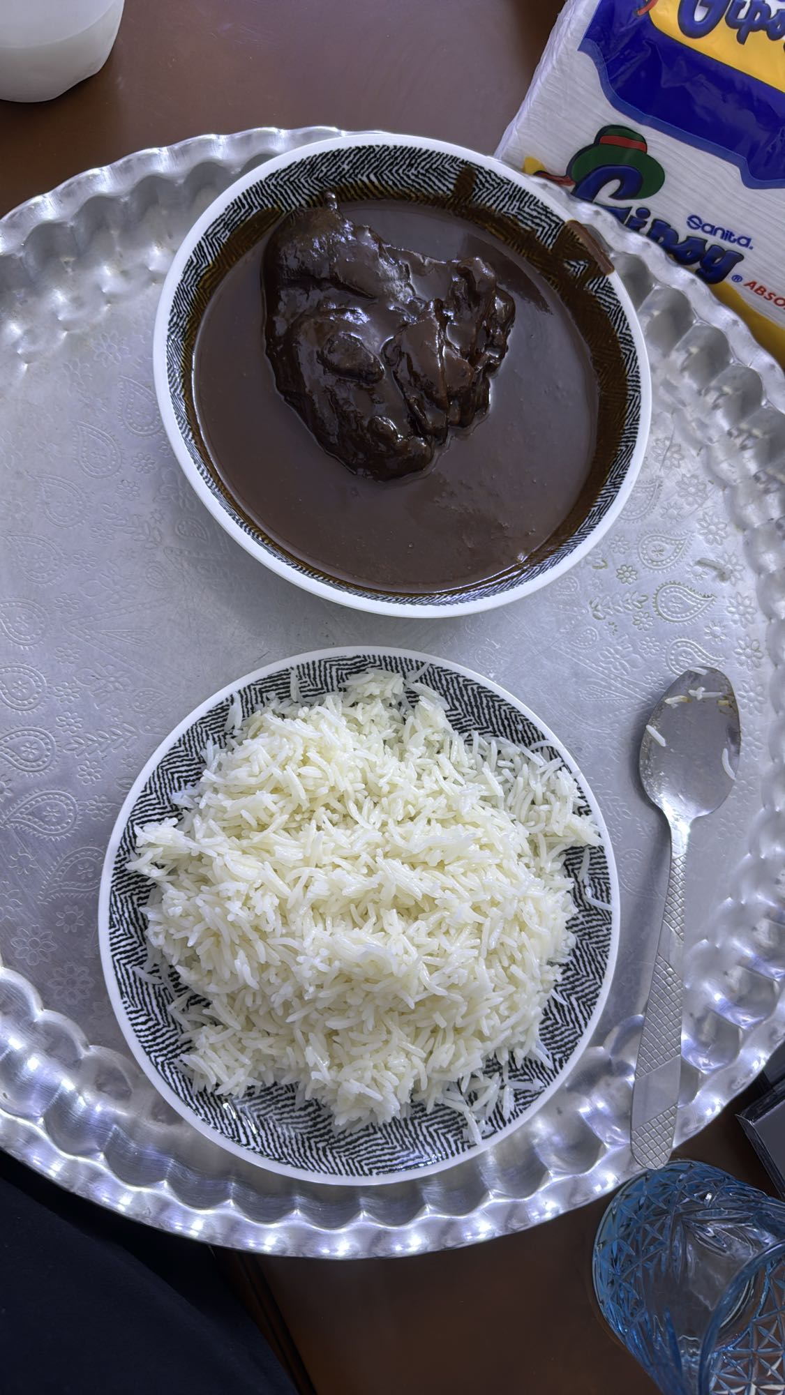 Rice with meat stew