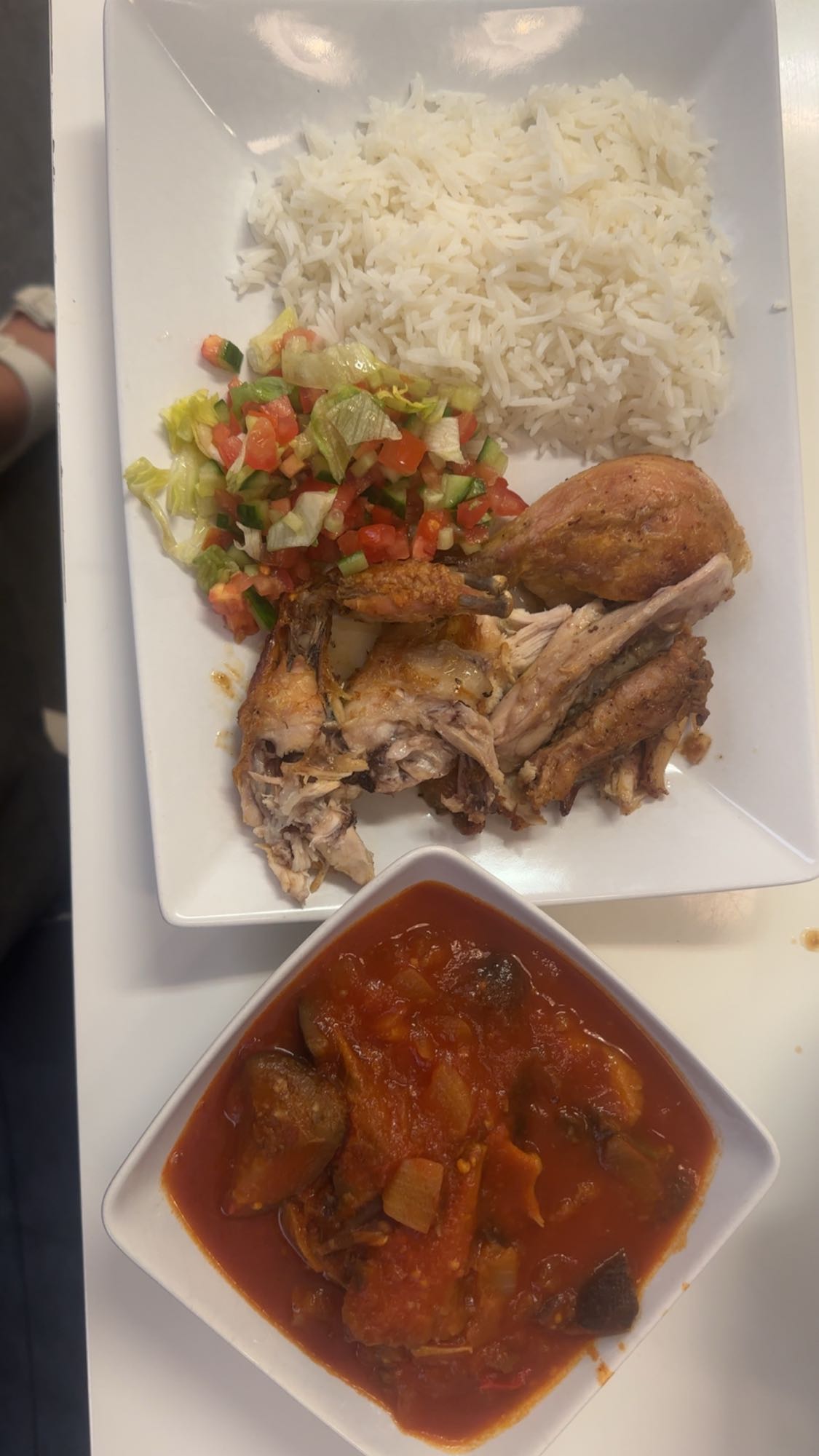 Kyckling med ris och gryta