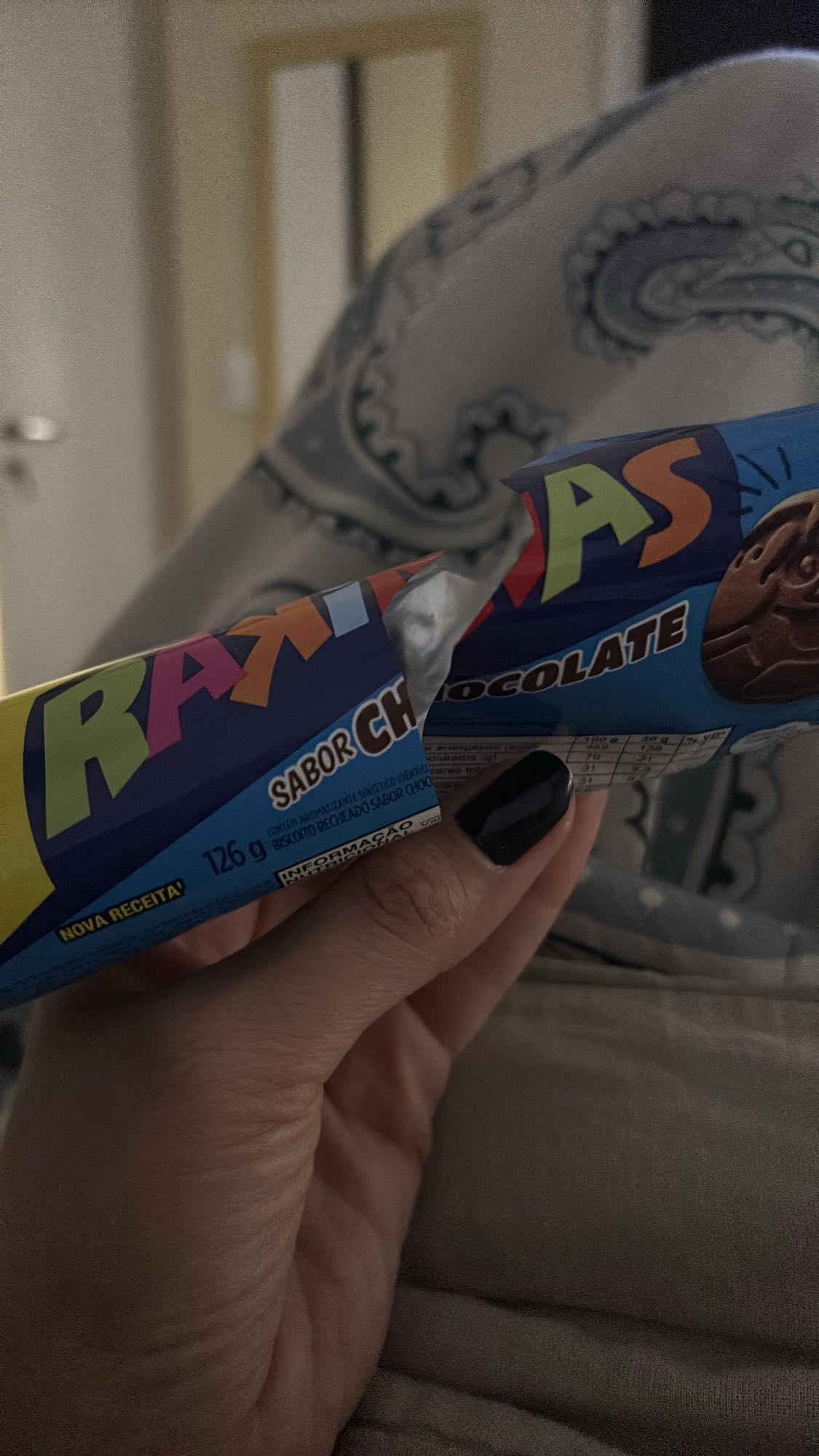 Biscoito sabor chocolate