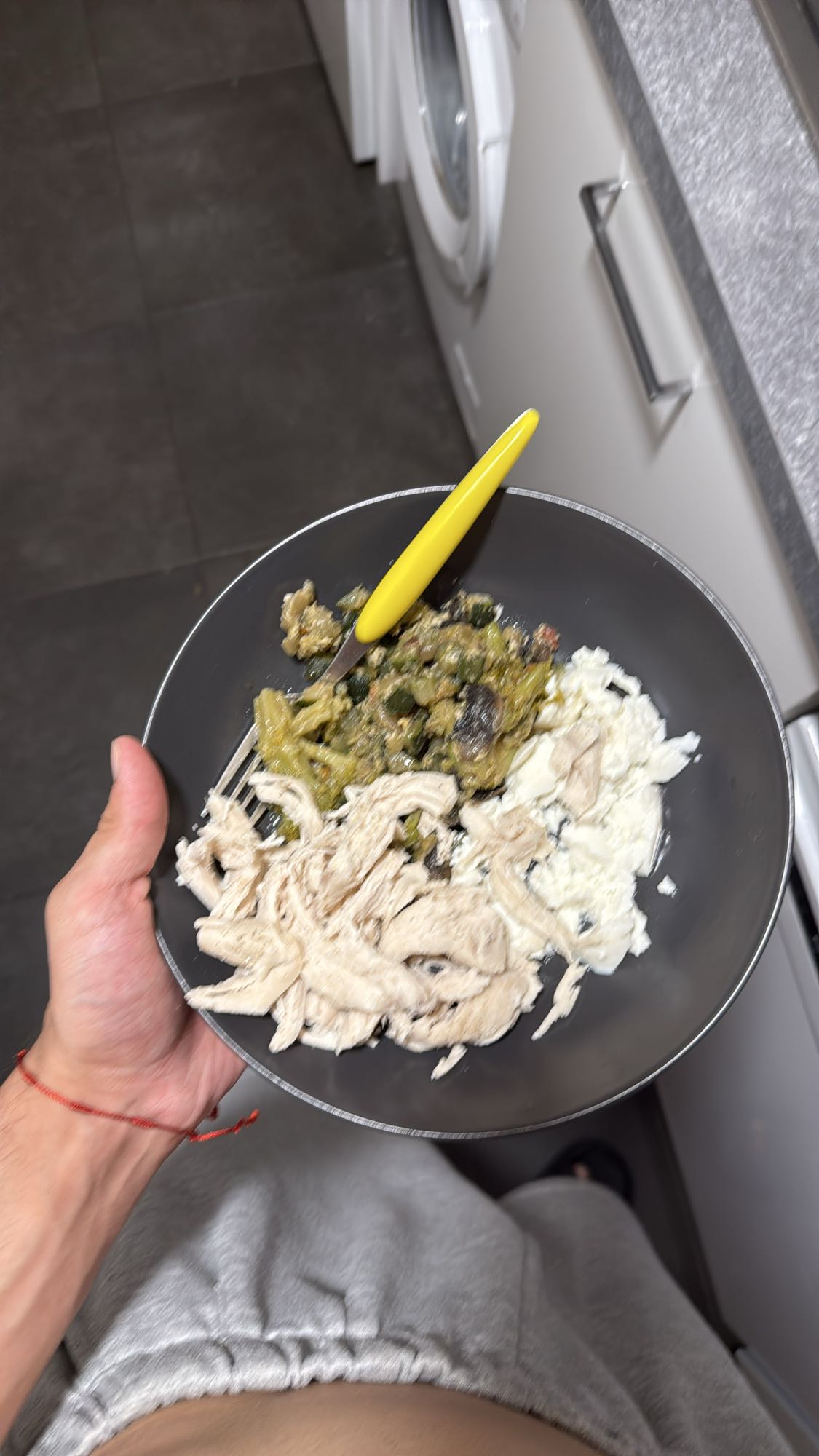 Pollo con verduras y queso