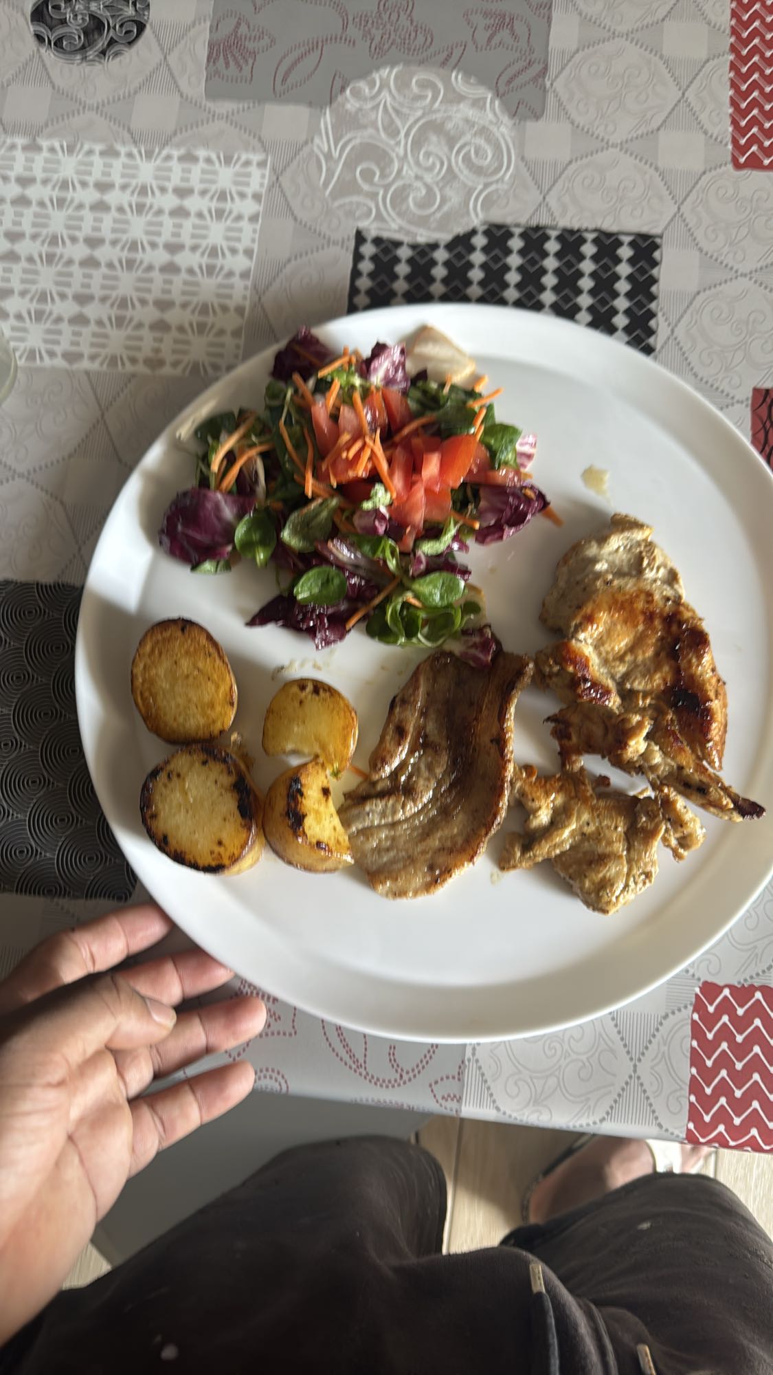 Grilled Meat with Salad