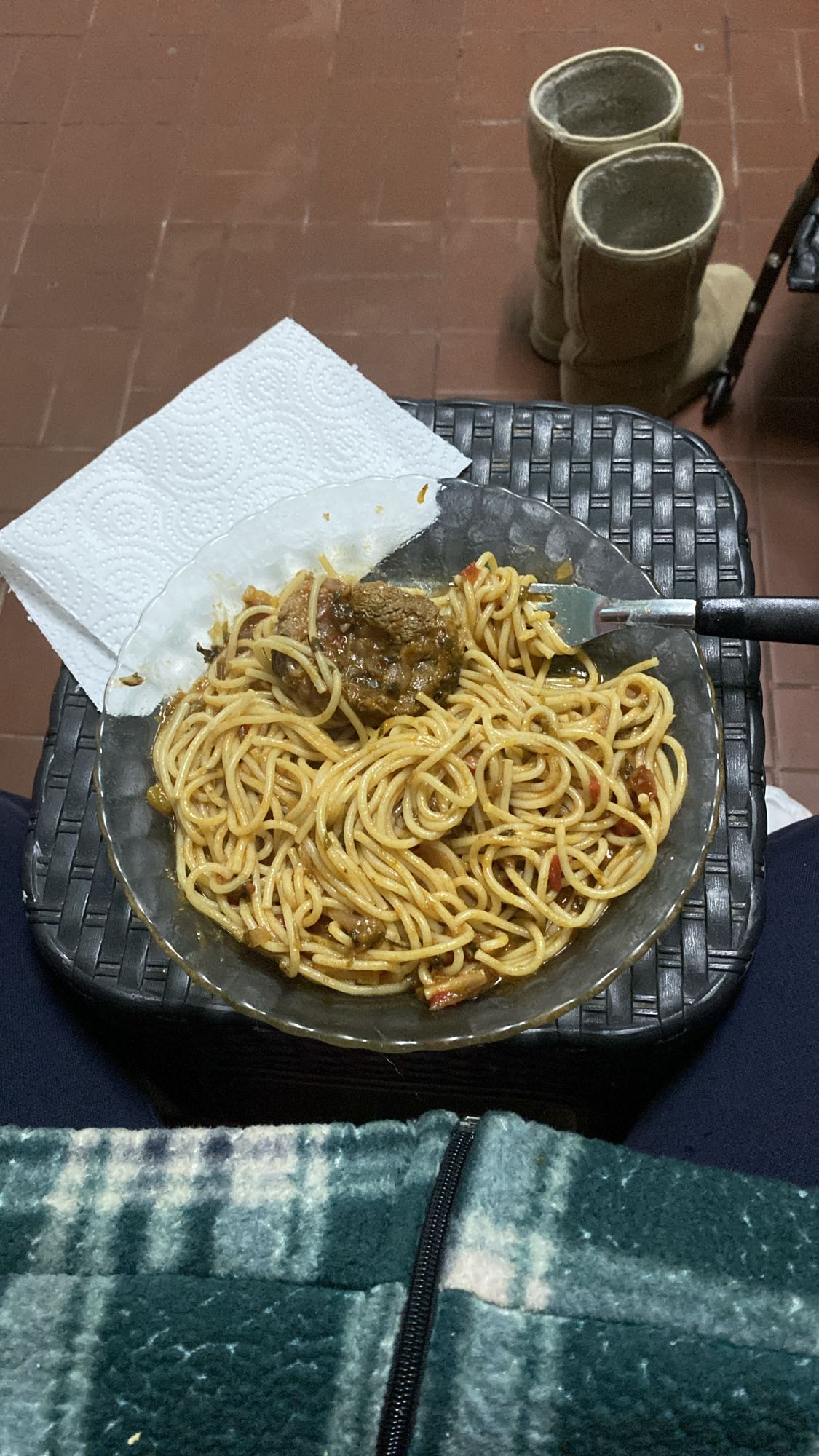 espaguetis con carne