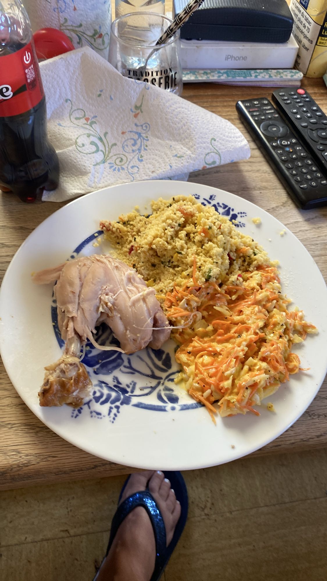 Poulet, couscous, salade