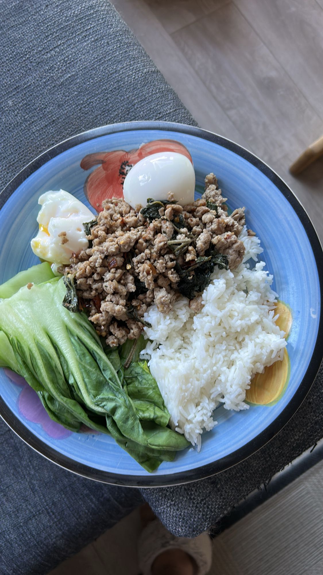 Ris med kjøtt og egg