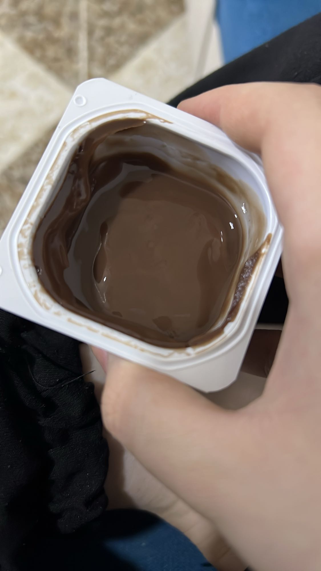 Chocolate pudding cup