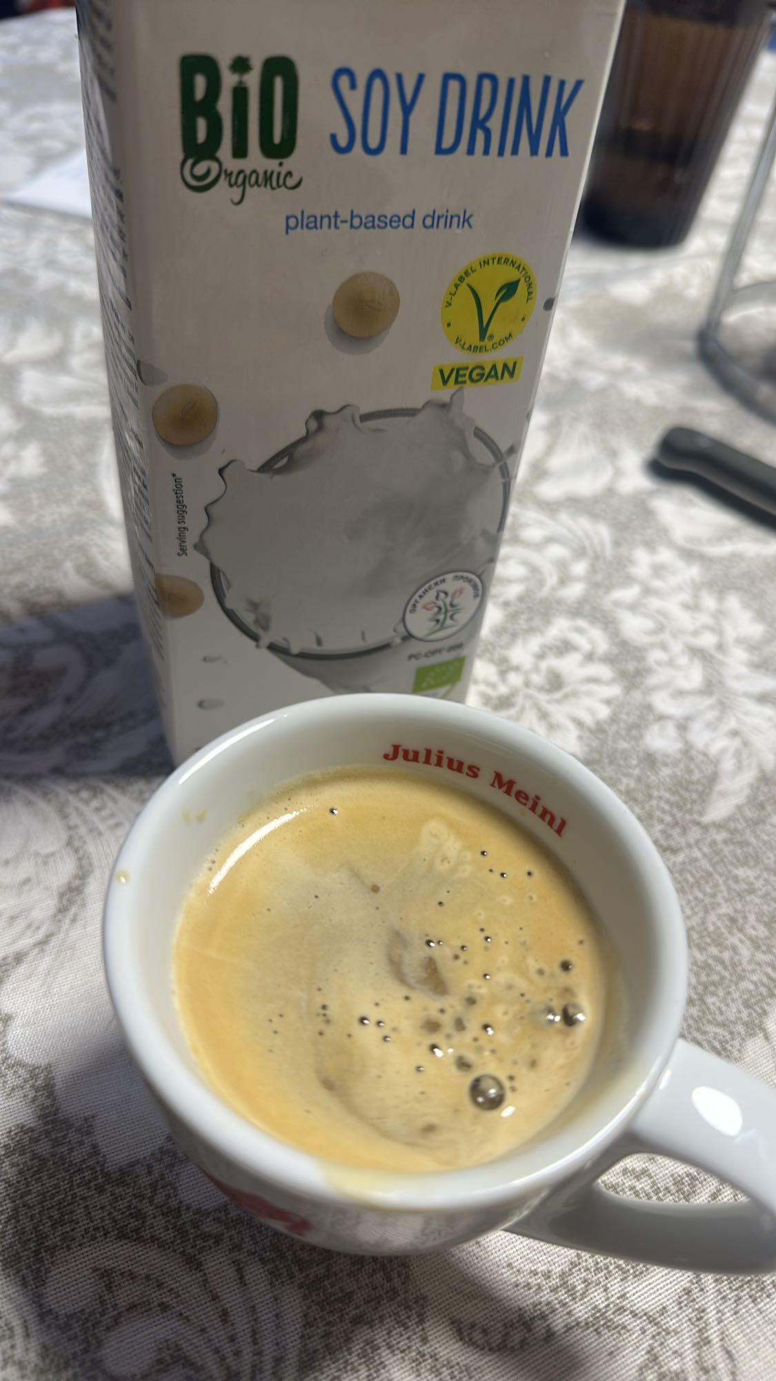 Cafea cu lapte de soia