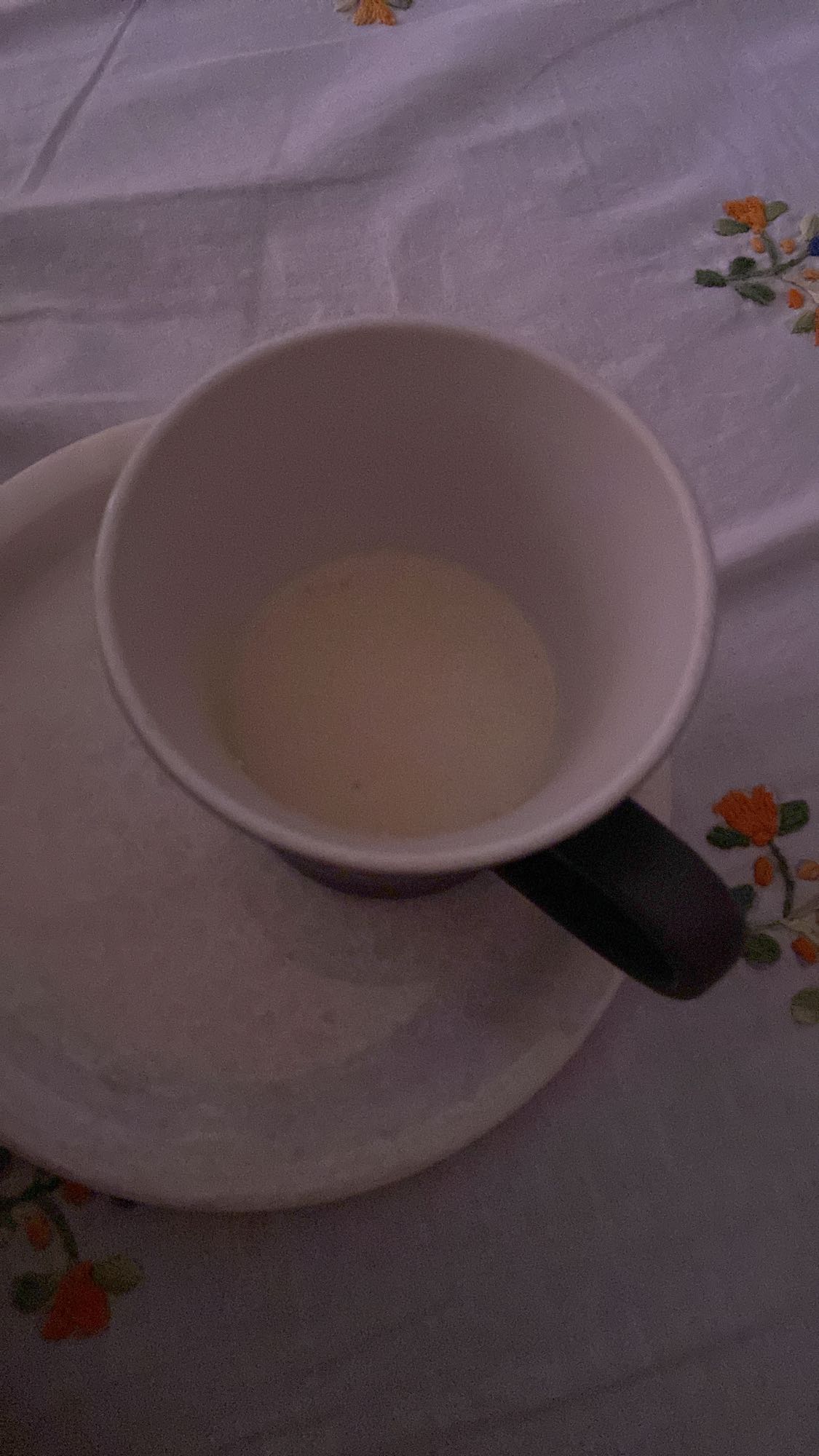 plain milk in cup