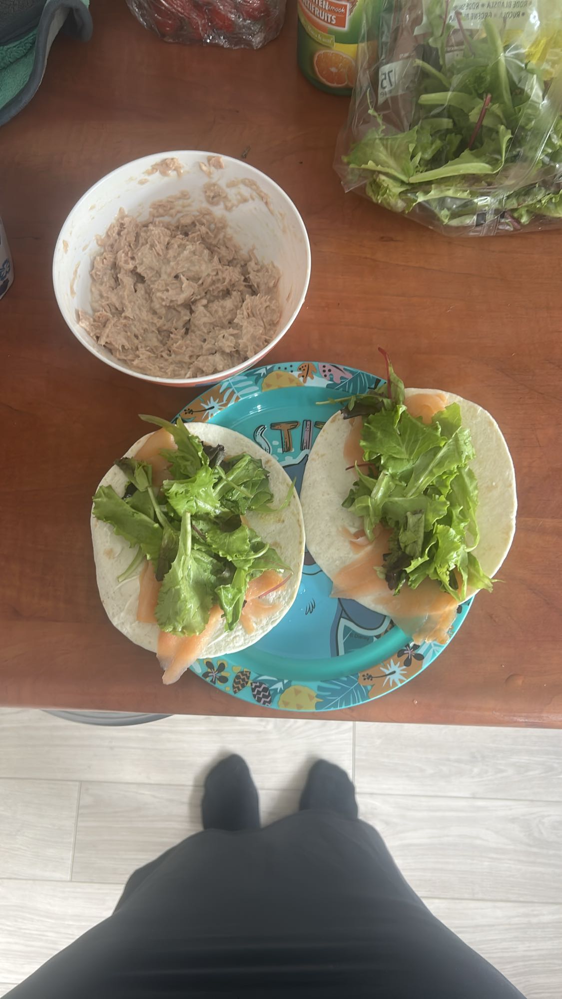 Zalm en tonijn wraps