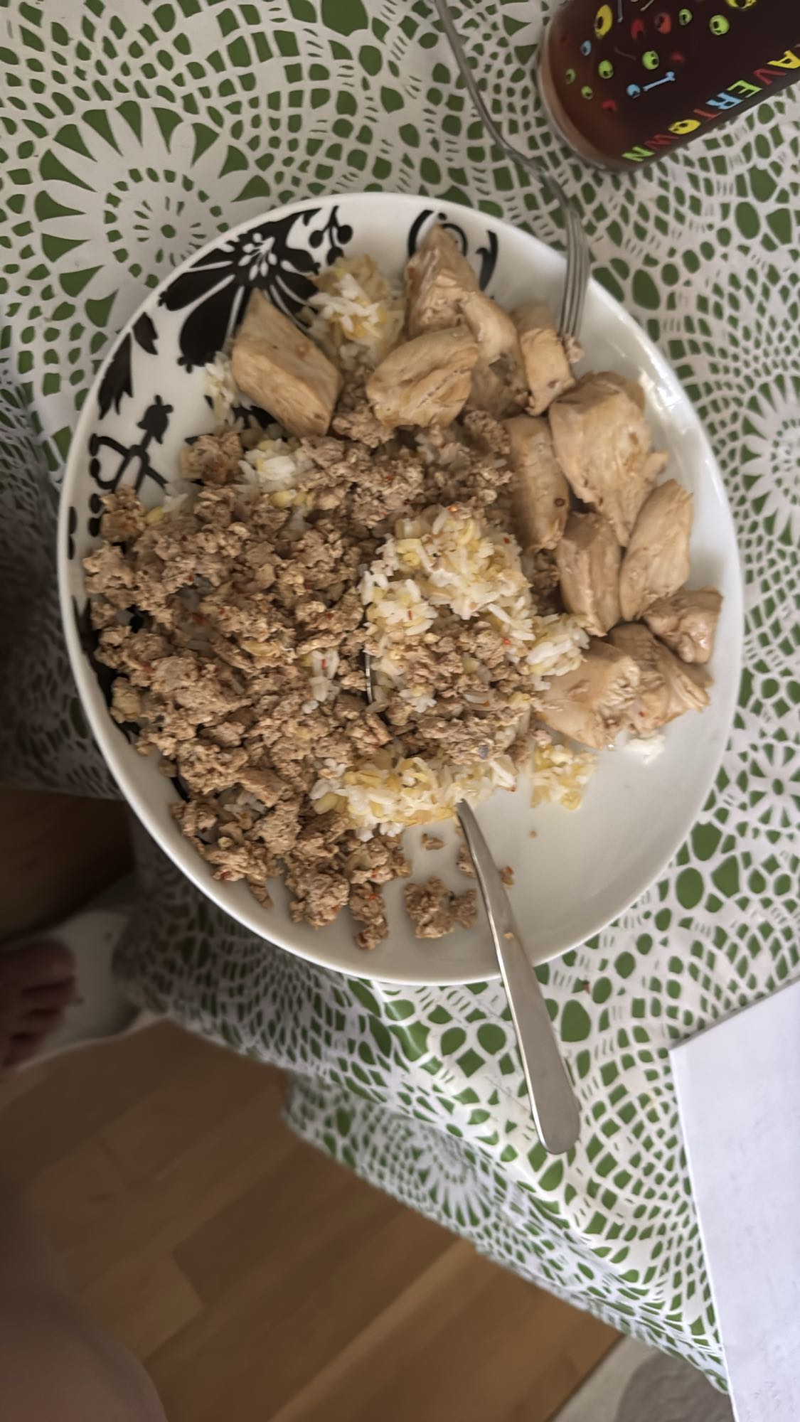 Kyckling med ris och tofu