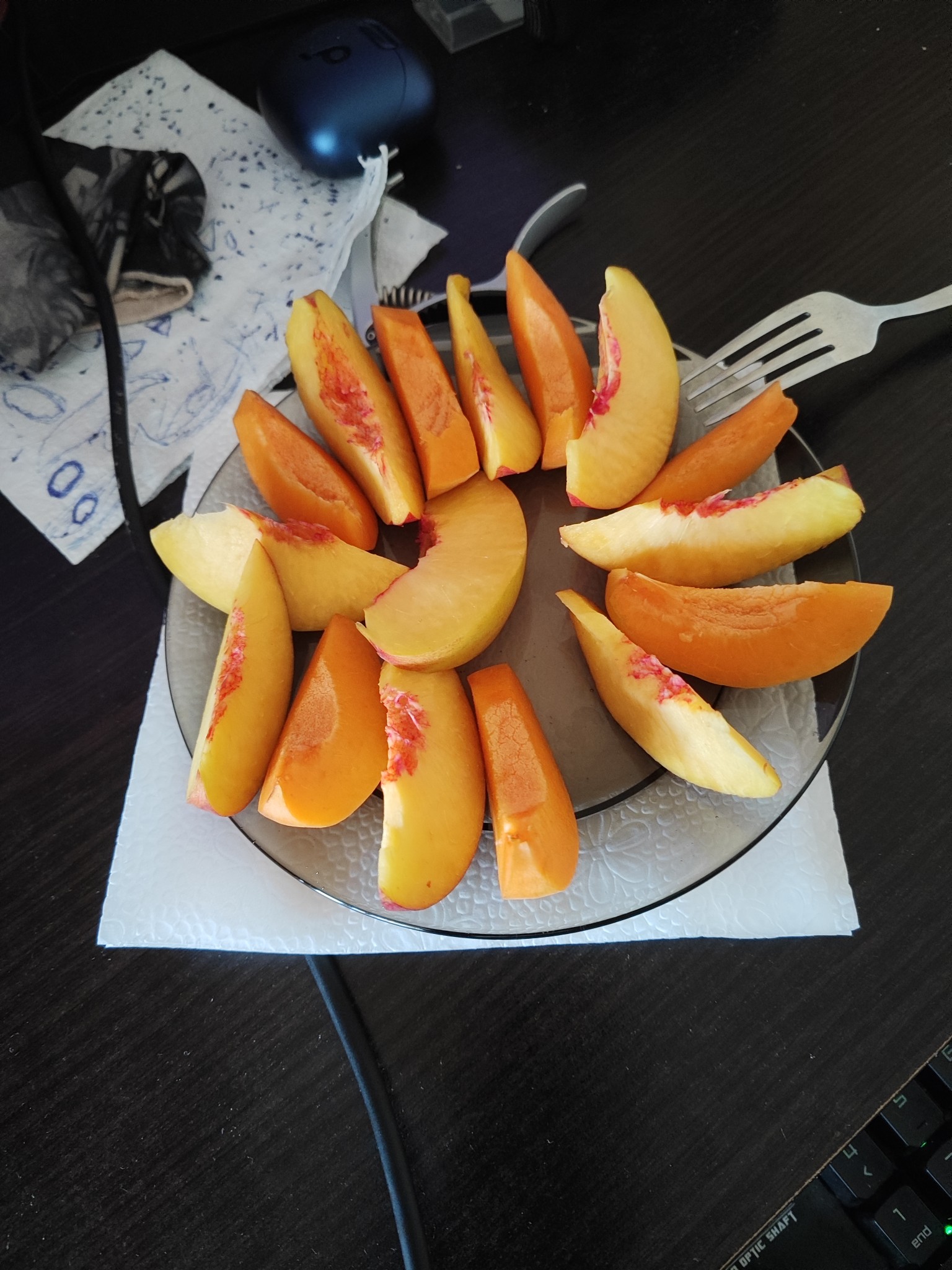 Sliced Peach Plate